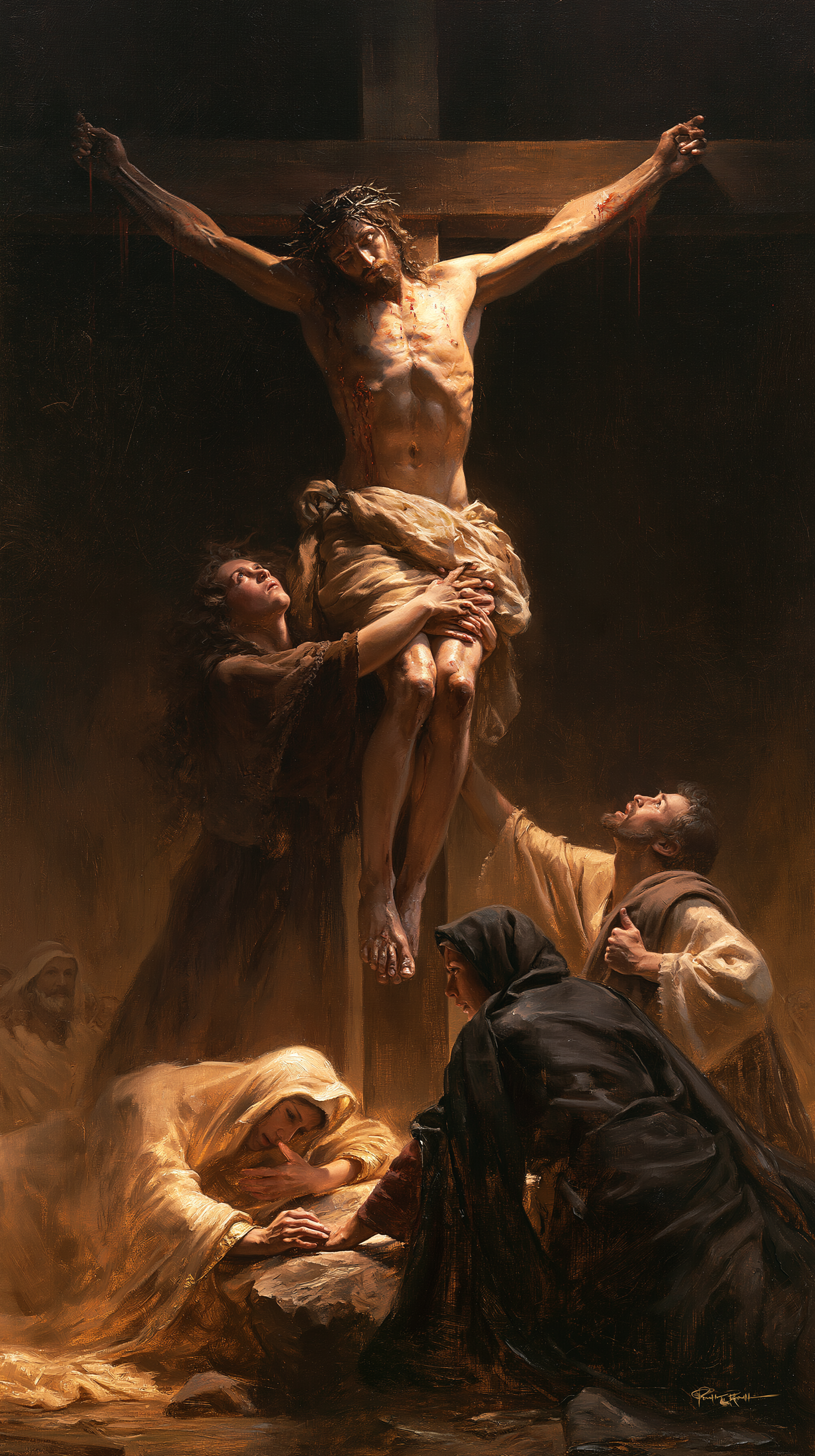 La Crucifixion — Explosion de mouvement · Portrait n° 10 — aperçu de la finition sélectionnée
