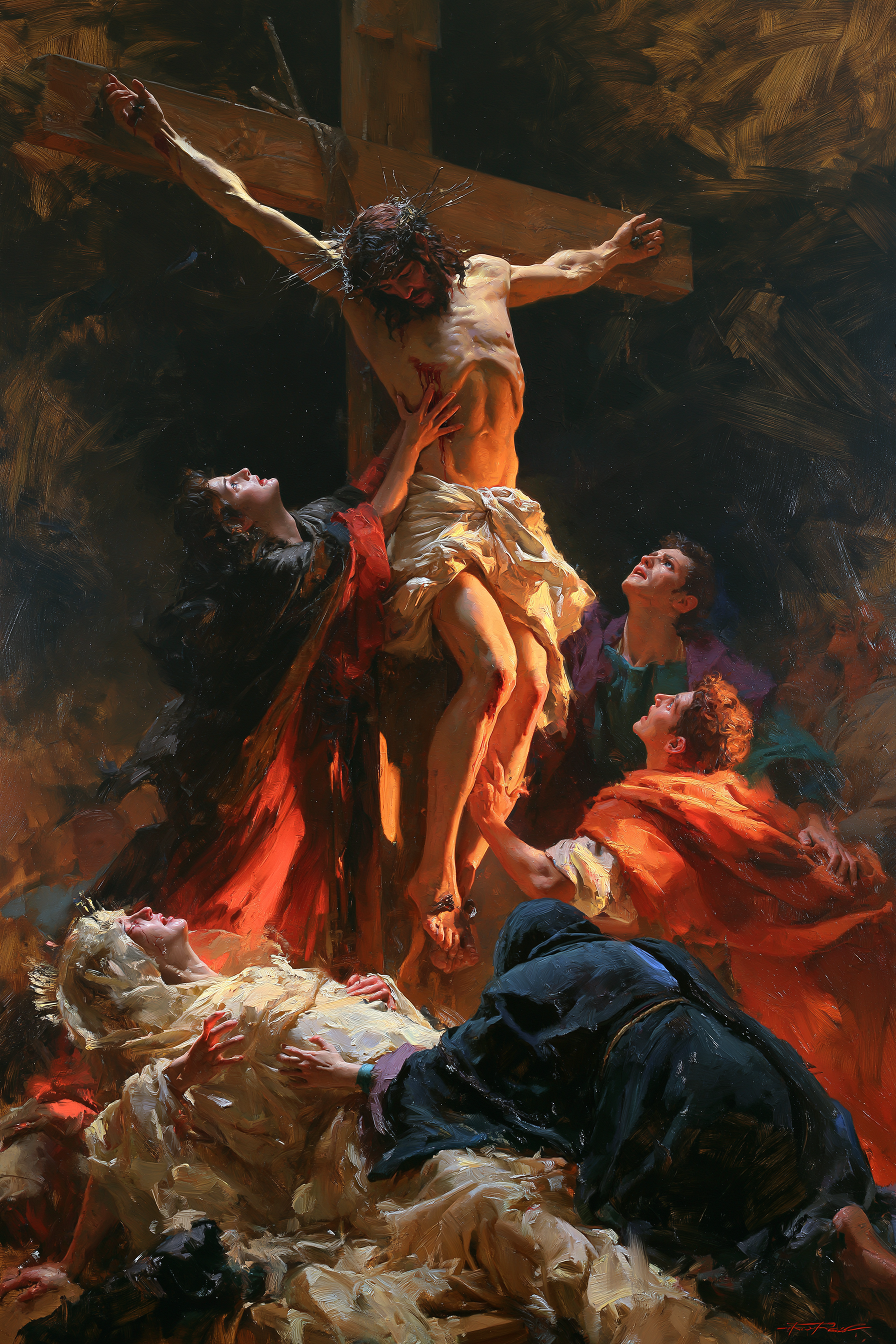 La Crucifixion — Explosion de mouvement · Portrait n° 11 — aperçu de la finition sélectionnée