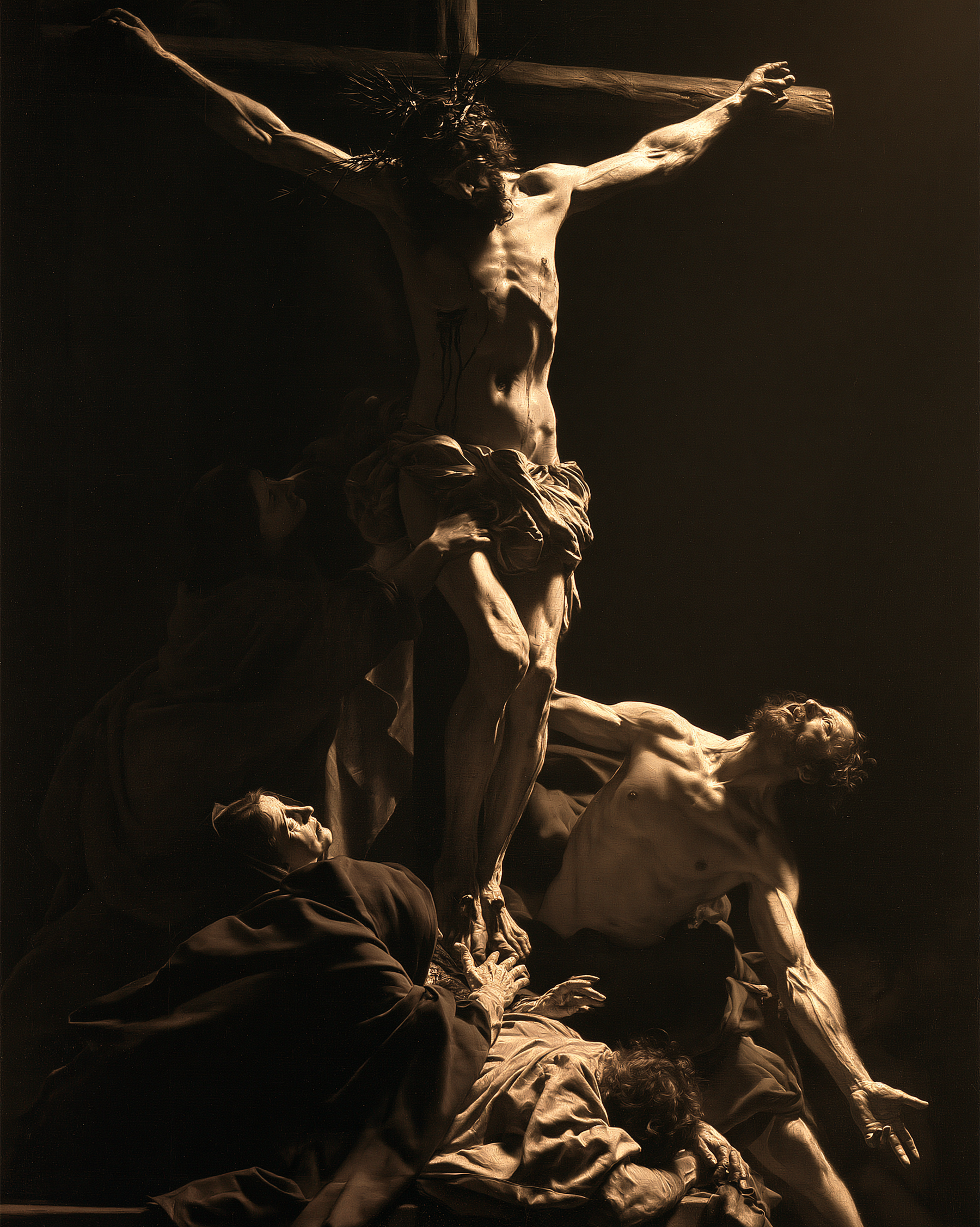La Crucifixion — Explosion de mouvement · Portrait n° 17 — aperçu de la finition sélectionnée