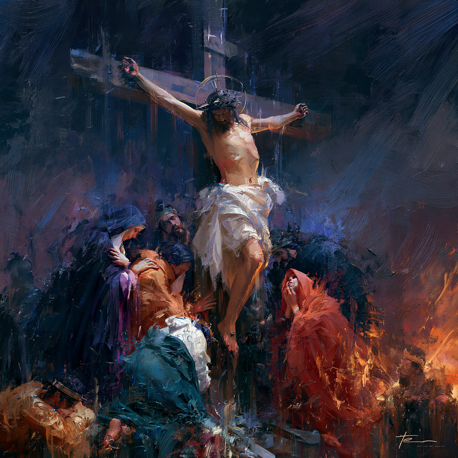 La Crucifixion — Expressionniste · Carré n° 1