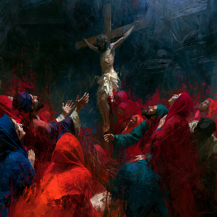 La Crucifixion — Expressionniste · Carré n° 3