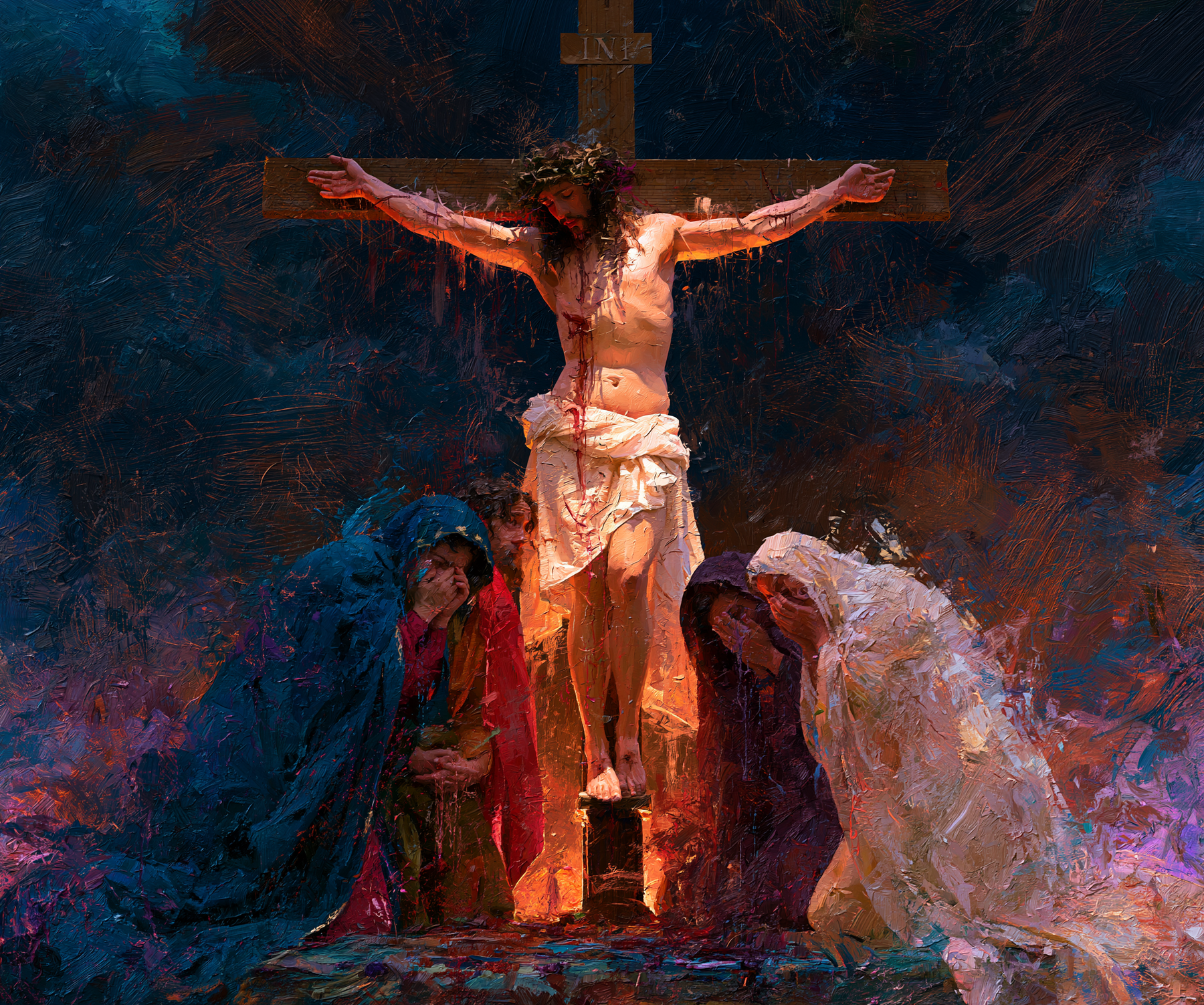 La Crucifixion — Expressionniste · Paysage n° 1 — aperçu de la finition sélectionnée