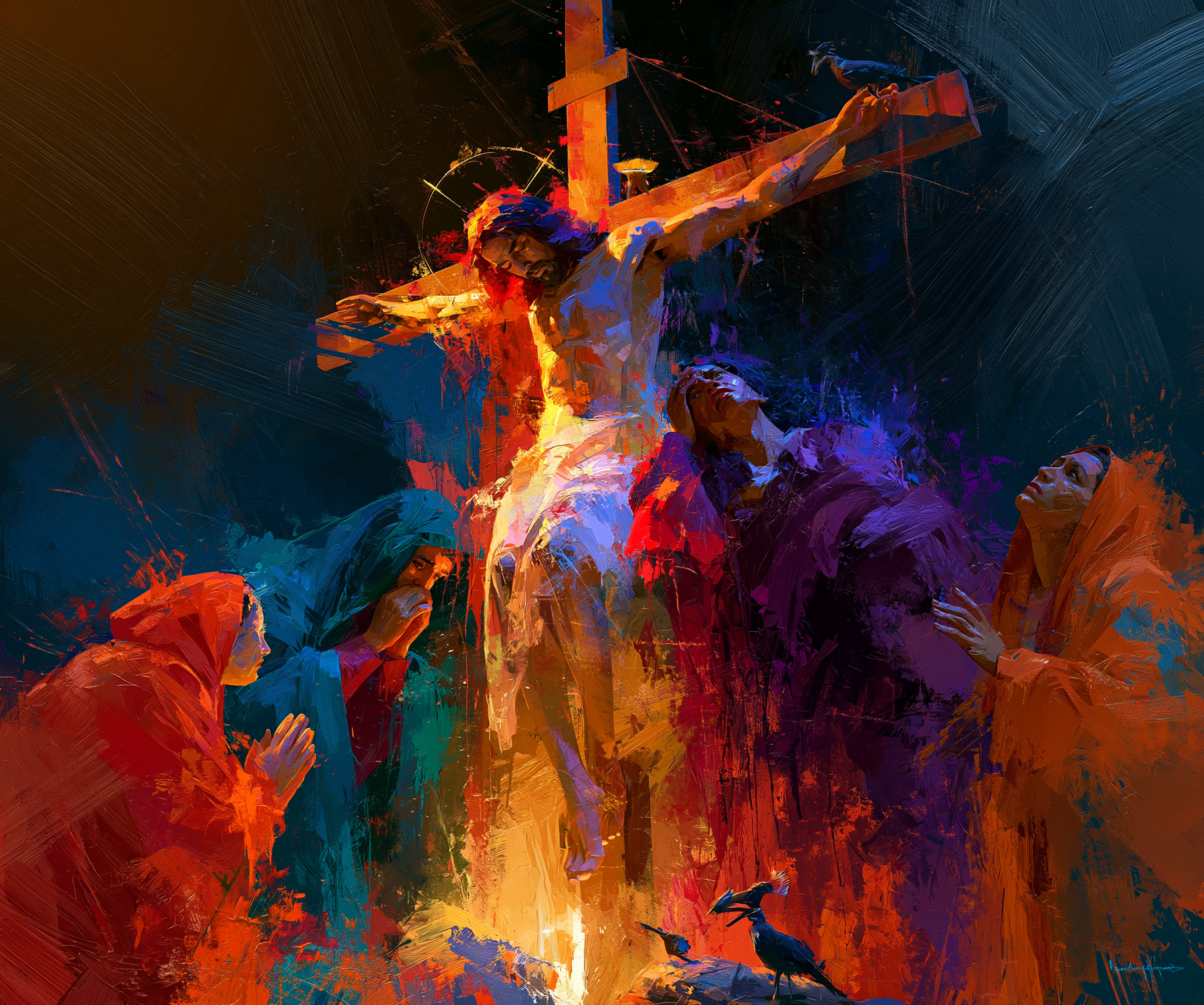 La Crucifixion — Expressionniste · Paysage n° 4 — aperçu de la finition sélectionnée