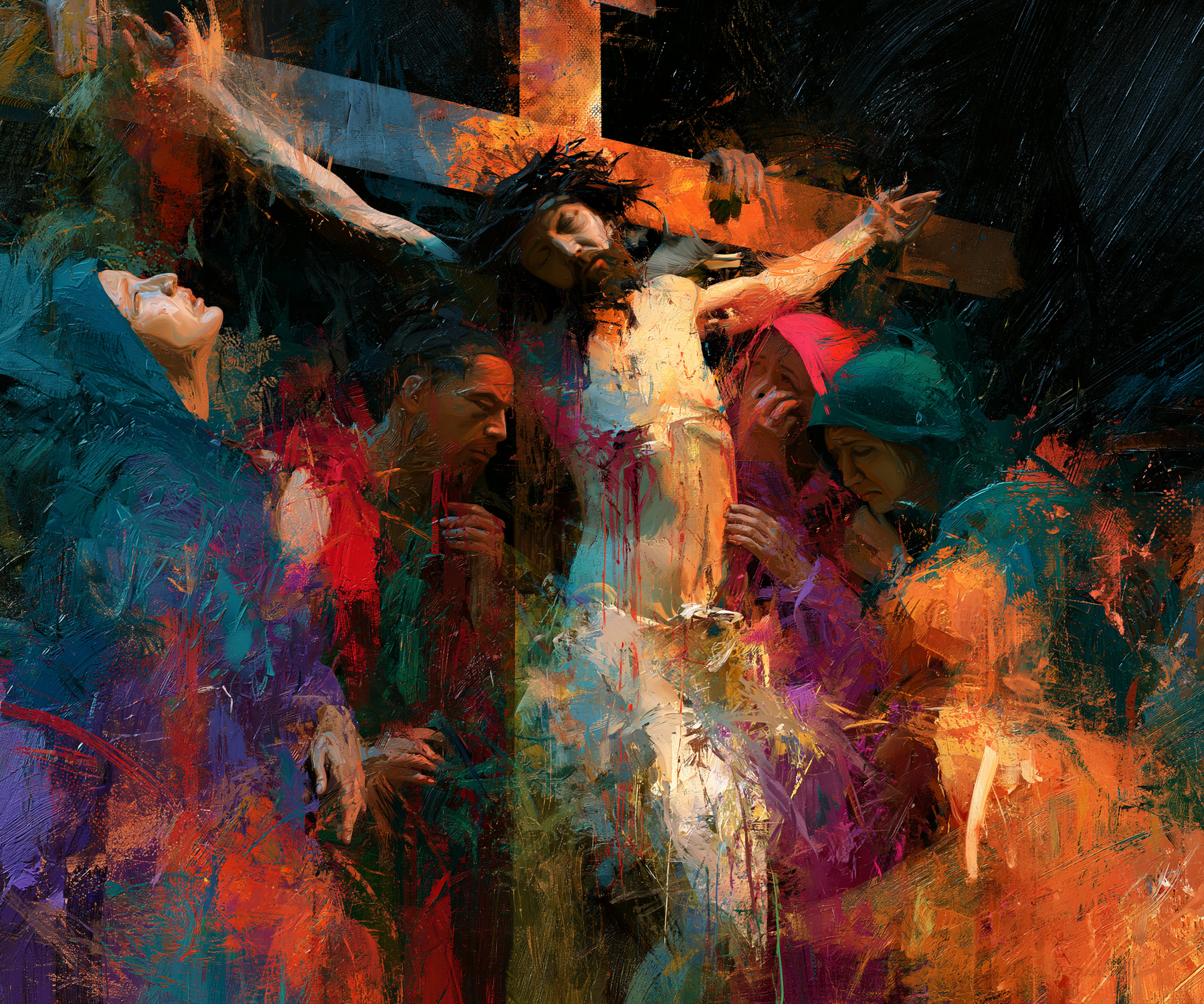 La Crucifixion — Expressionniste · Paysage n° 8 — aperçu de la finition sélectionnée