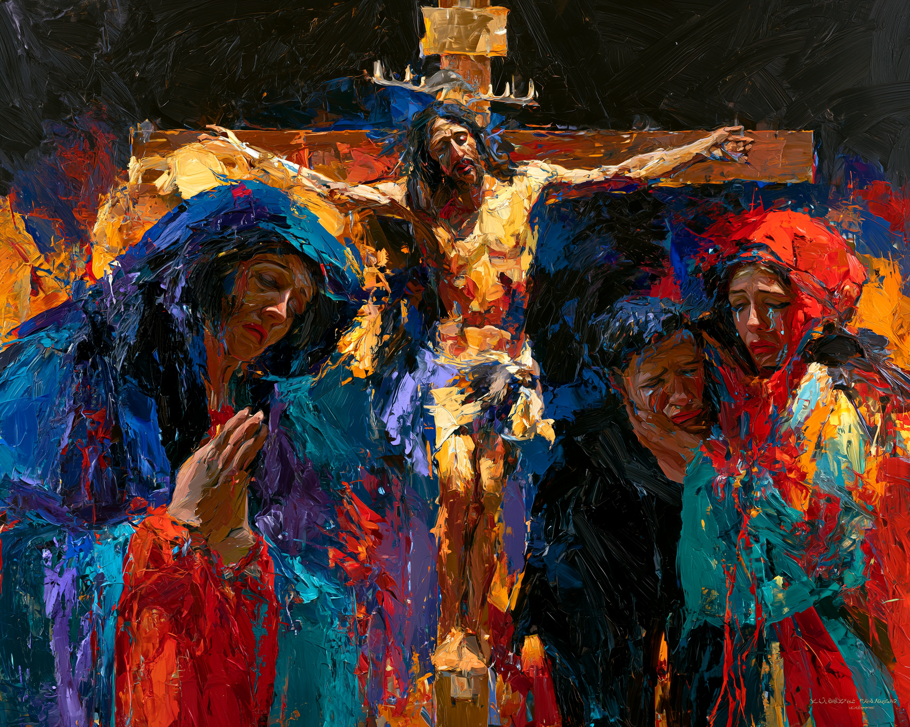 La Crucifixion — Expressionniste · Paysage n° 10 — aperçu de la finition sélectionnée