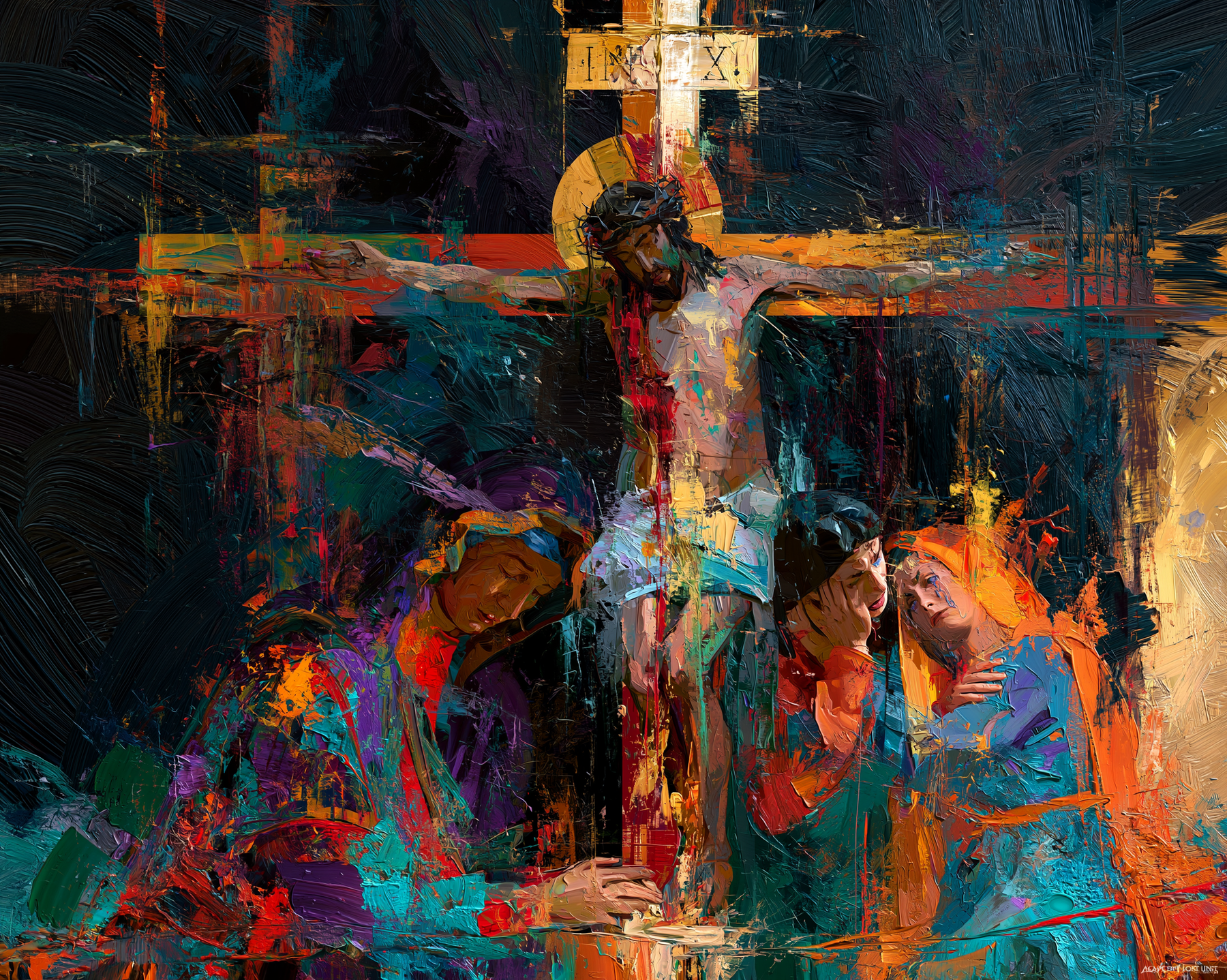 La Crucifixion — Expressionniste · Paysage n° 11 — aperçu de la finition sélectionnée