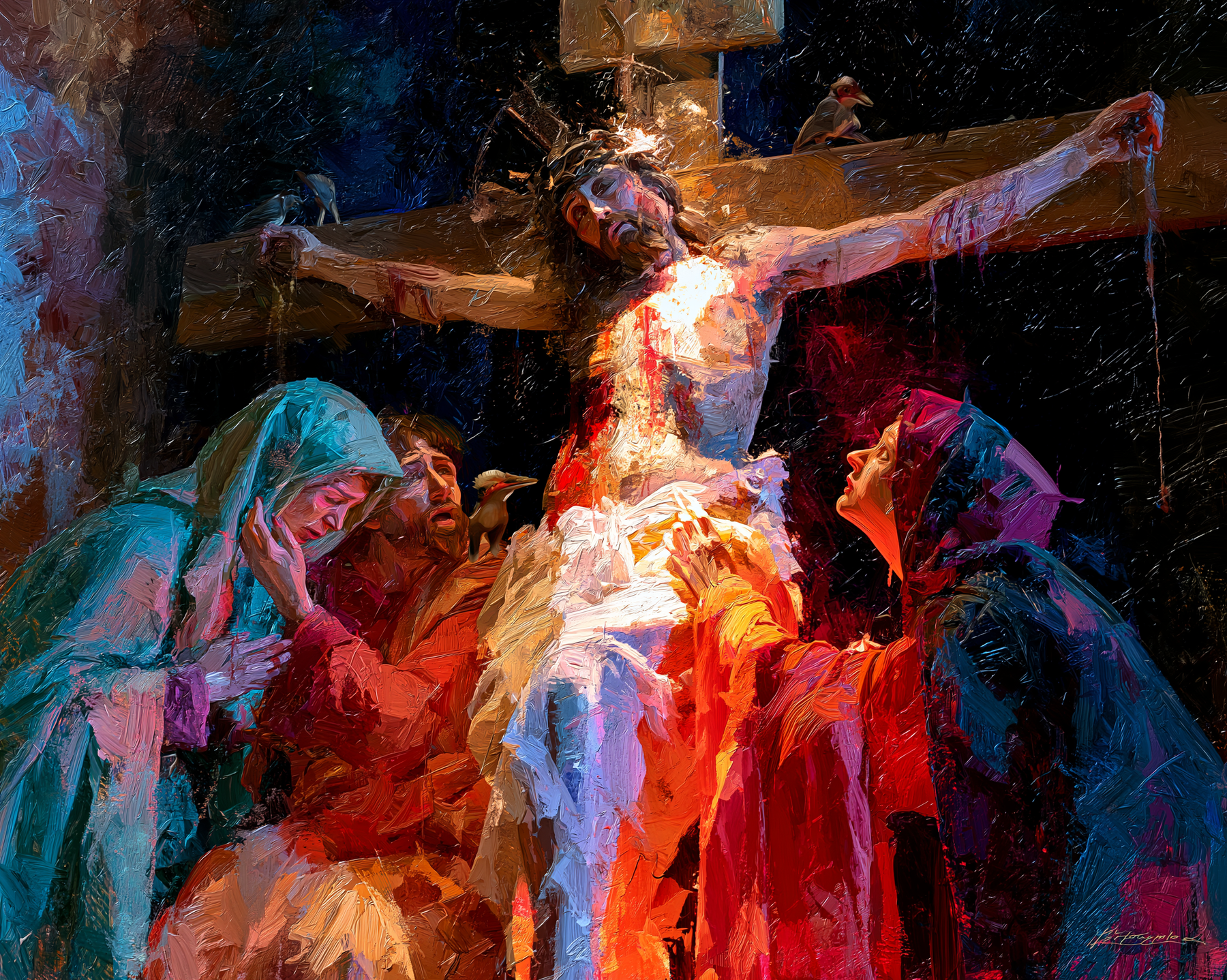 La Crucifixion — Expressionniste · Paysage n° 12 — aperçu de la finition sélectionnée