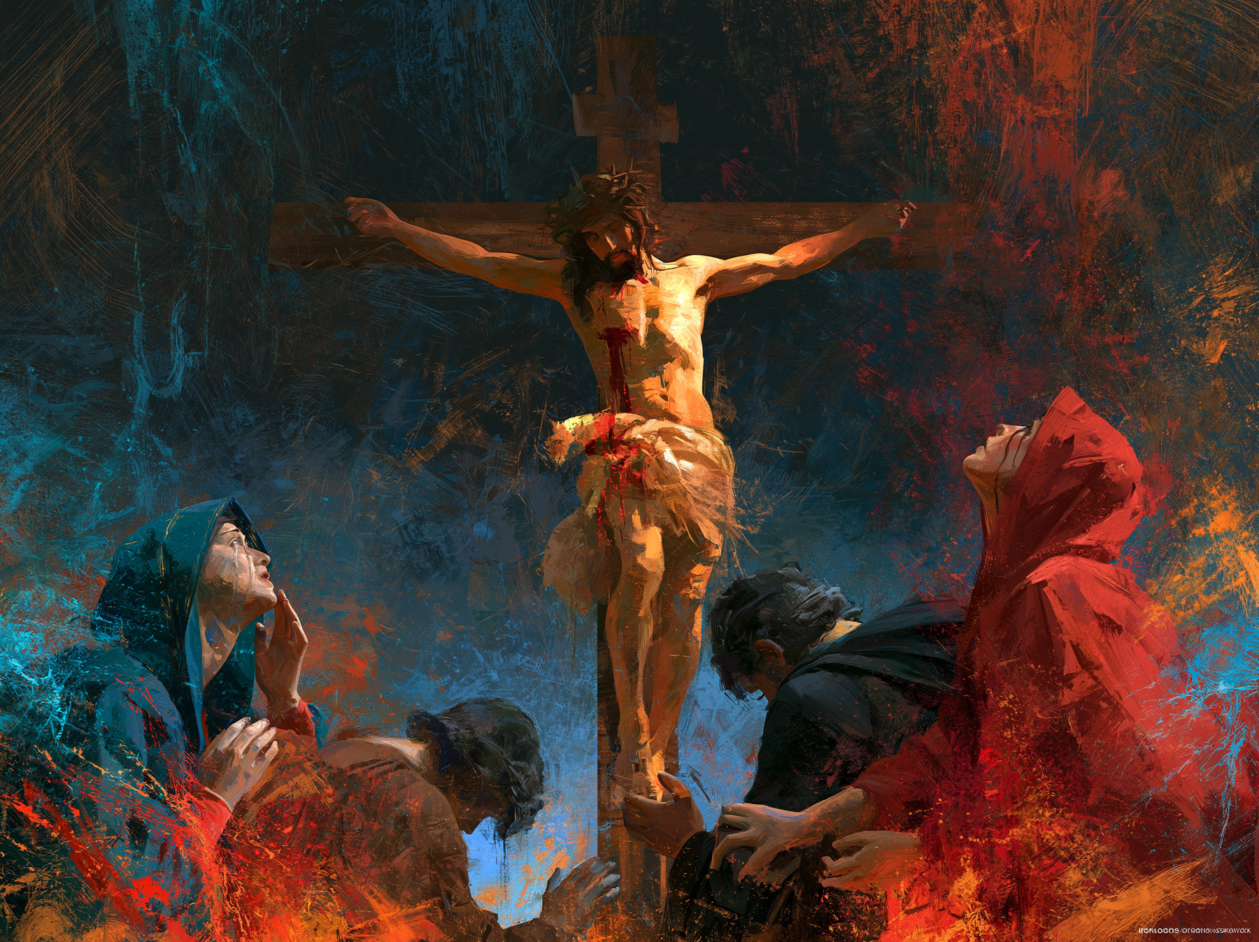 La Crucifixion — Expressionniste · Paysage n° 15 — aperçu de la finition sélectionnée