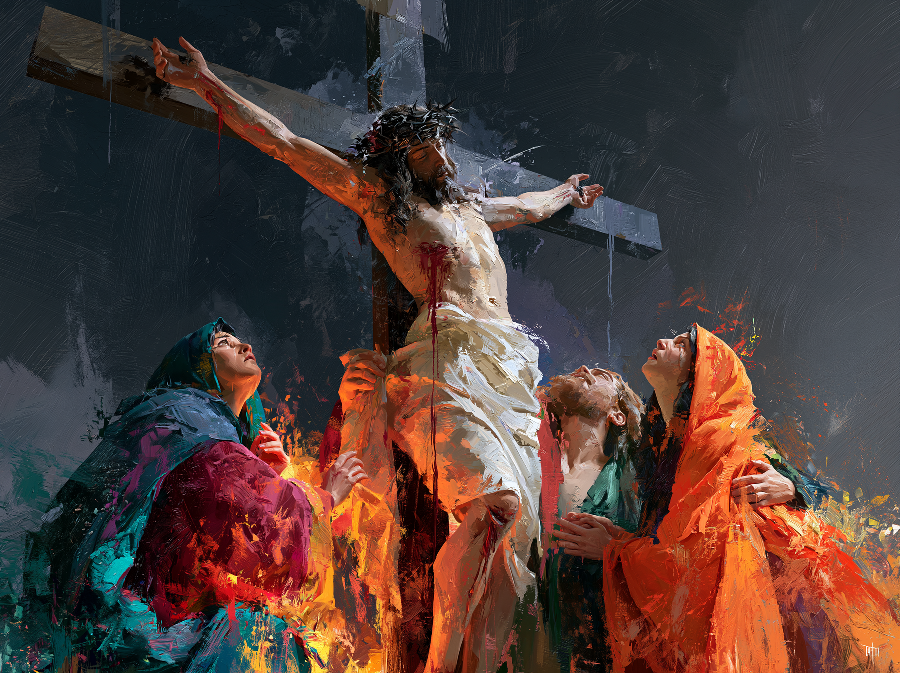 La Crucifixion — Expressionniste · Paysage n° 16 — aperçu de la finition sélectionnée