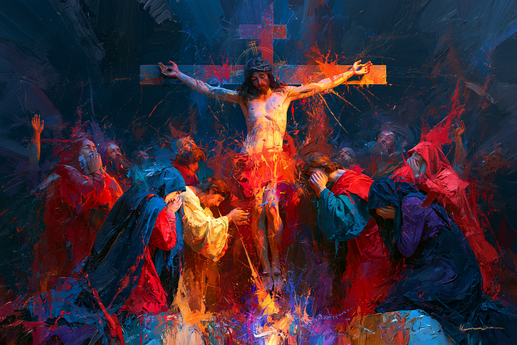 La Crucifixion — Expressionniste · Paysage n° 17 — aperçu de la finition sélectionnée