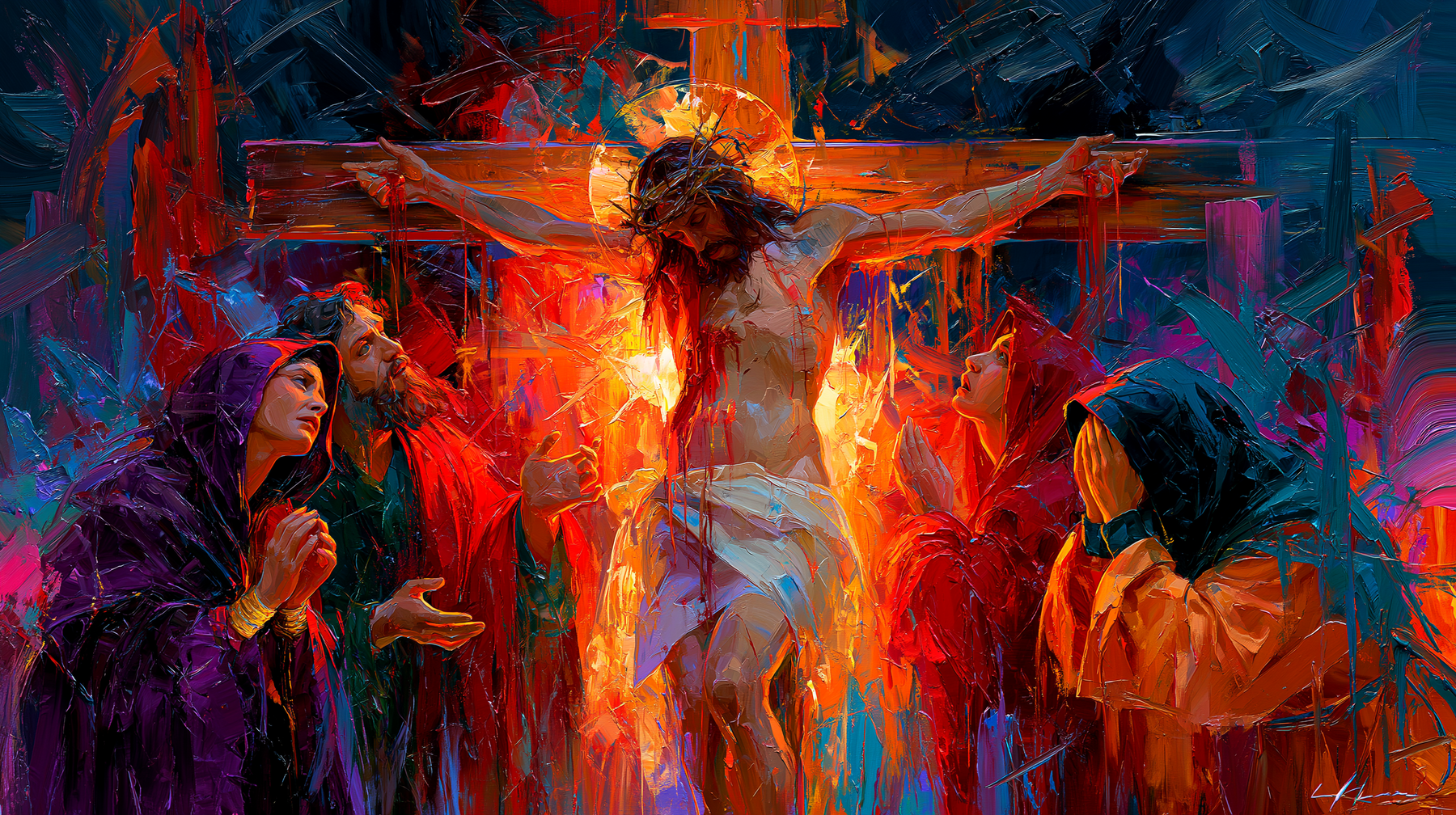 La Crucifixion — Expressionniste · Paysage n° 23 — aperçu de la finition sélectionnée