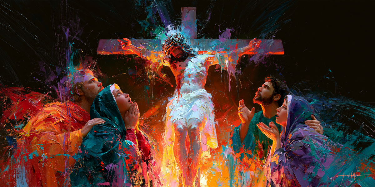 The Crucifixion - Expressionist · Landscape n° 25 - Christian art