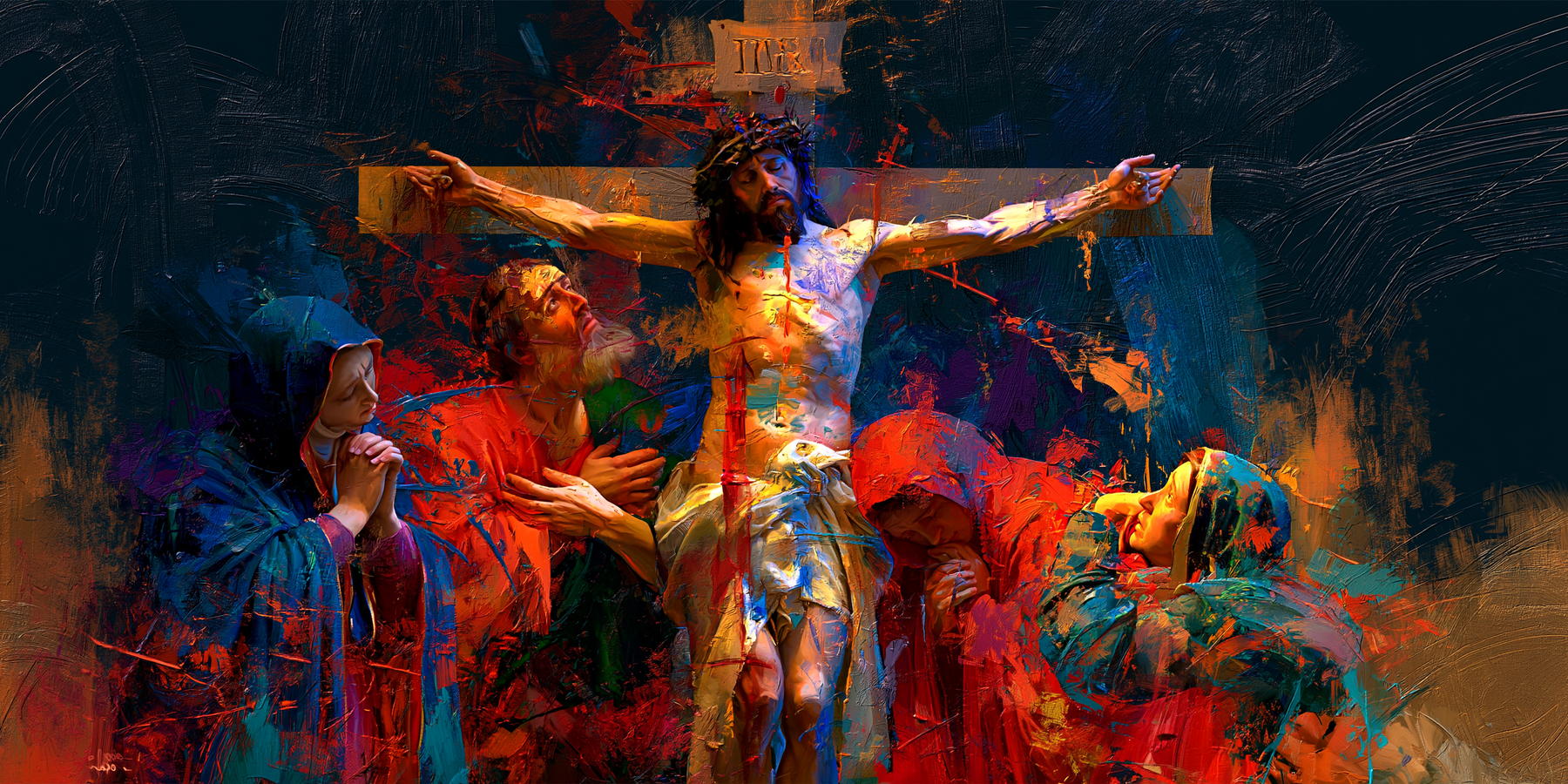 La Crucifixion — Expressionniste · Paysage n° 27 — aperçu de la finition sélectionnée