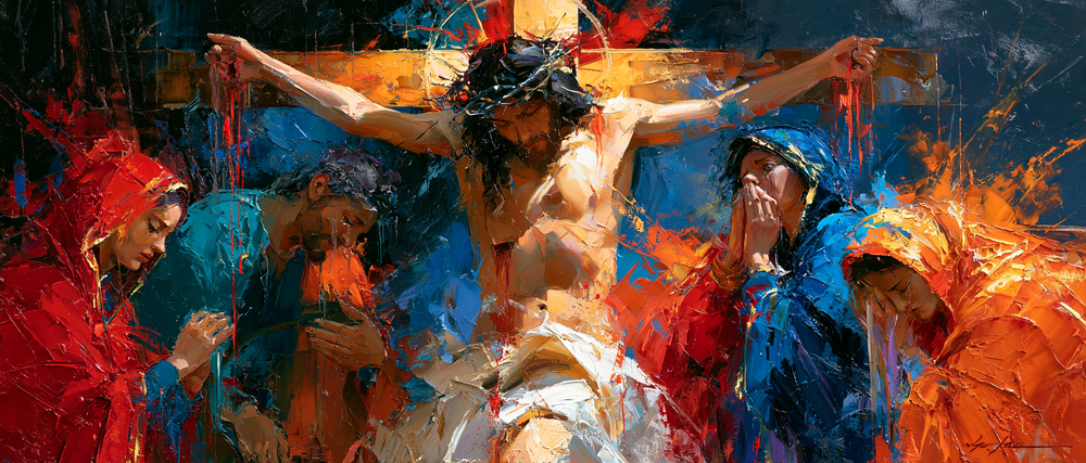 The Crucifixion - Expressionist · Landscape n° 28 - Christian art