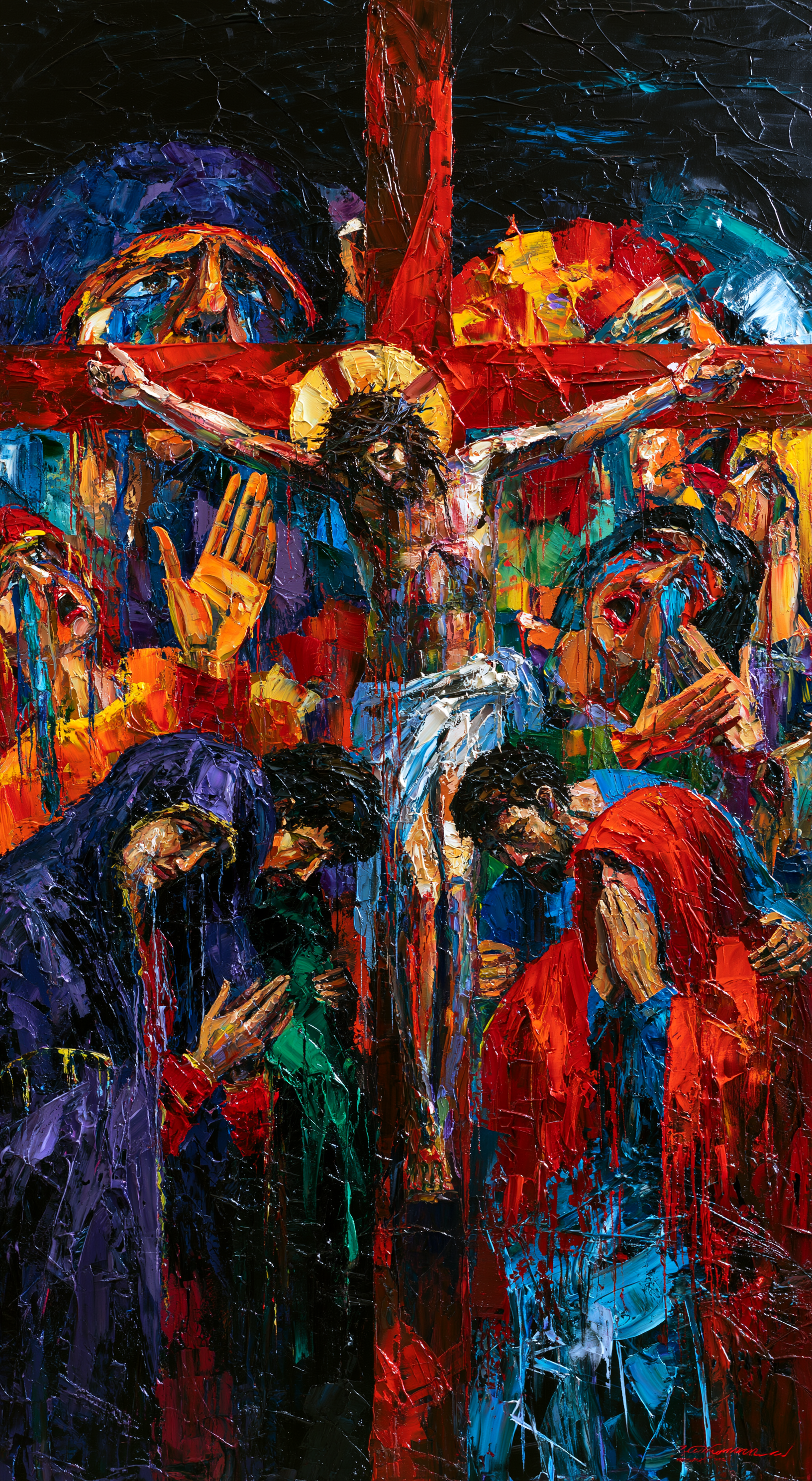 La Crucifixion — Expressionniste · Portrait n° 6 — aperçu de la finition sélectionnée