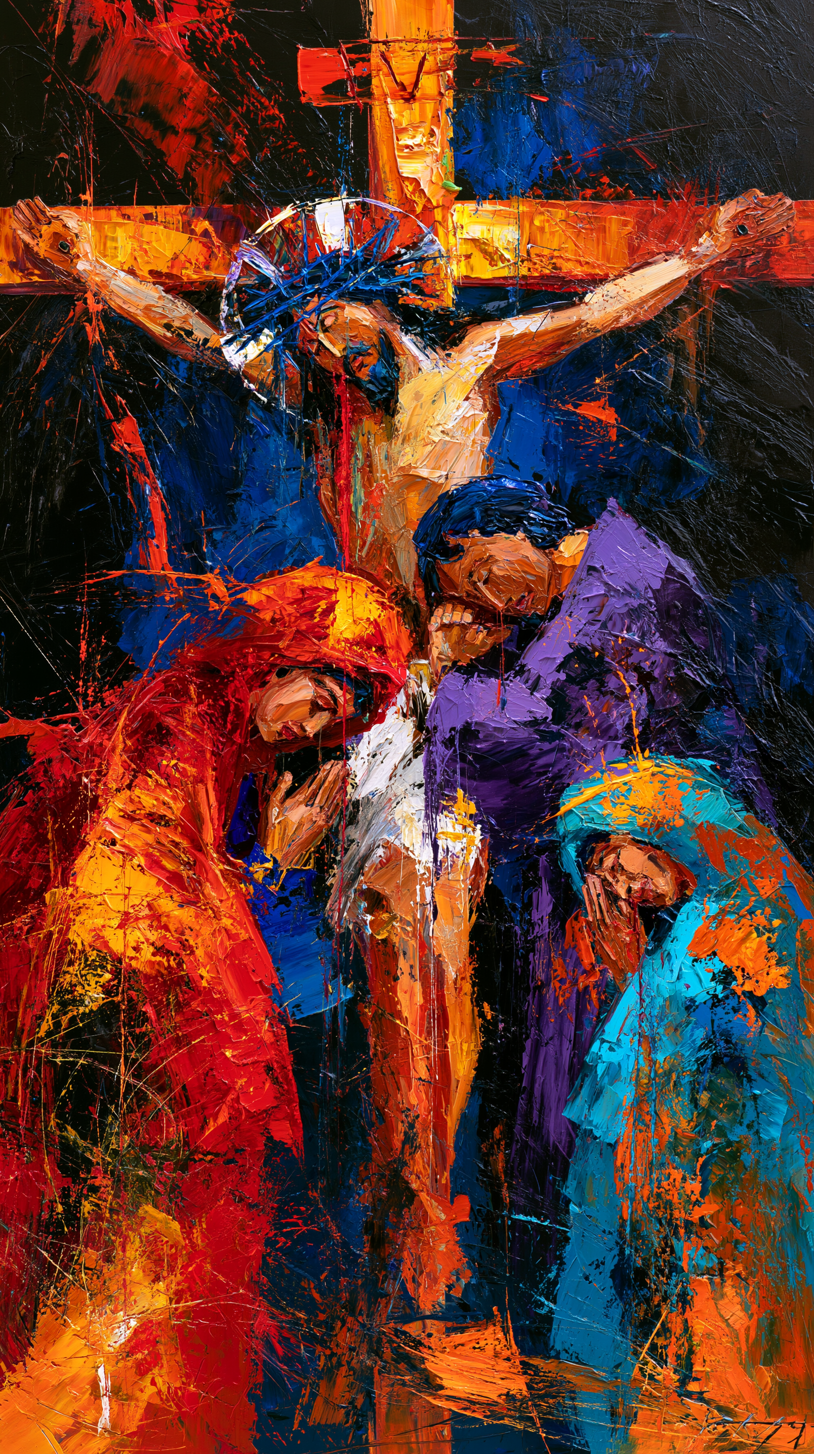 La Crucifixion — Expressionniste · Portrait n° 9 — aperçu de la finition sélectionnée