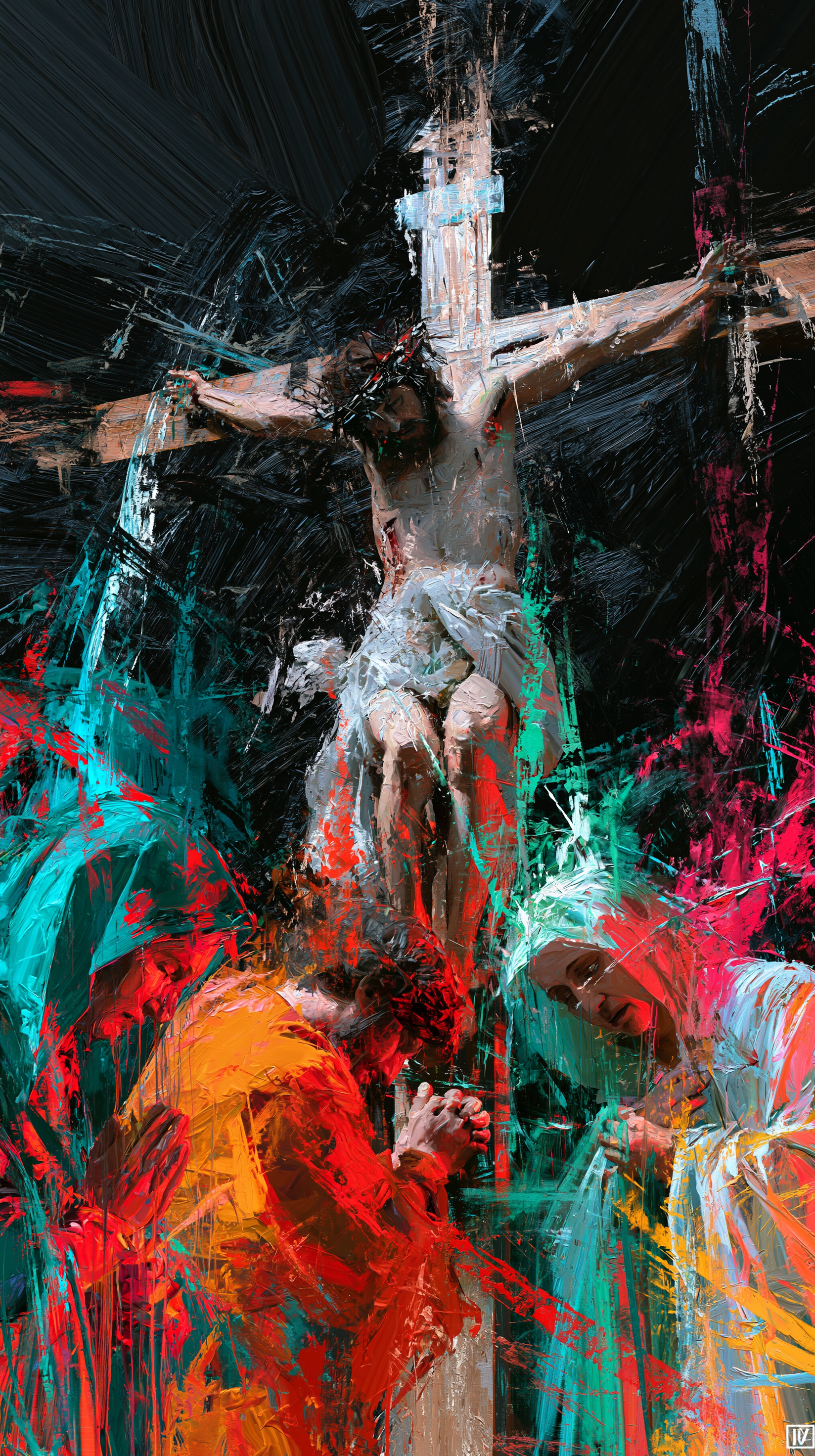 La Crucifixion — Expressionniste · Portrait n° 10 — aperçu de la finition sélectionnée