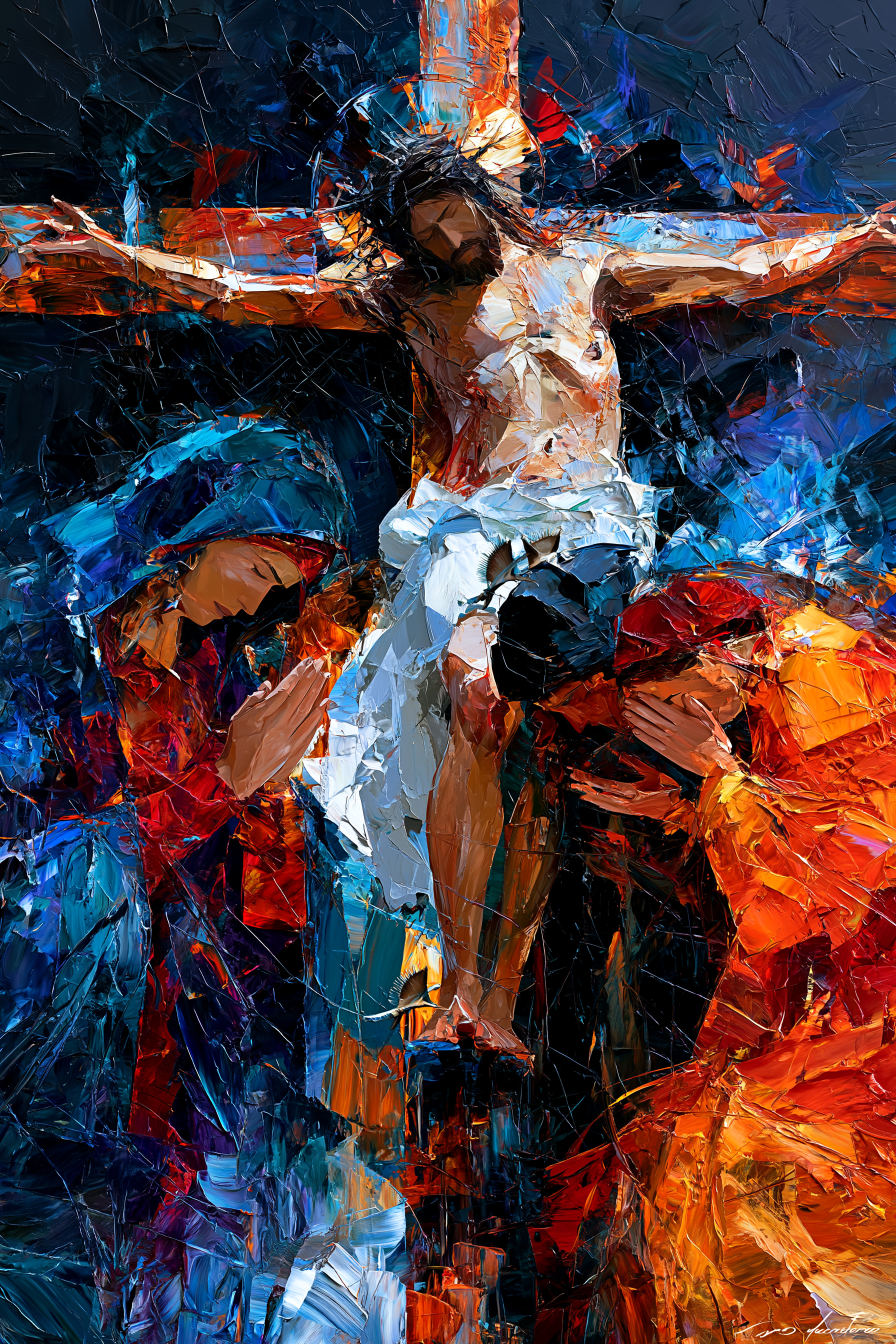 La Crucifixion — Expressionniste · Portrait n° 16 — aperçu de la finition sélectionnée
