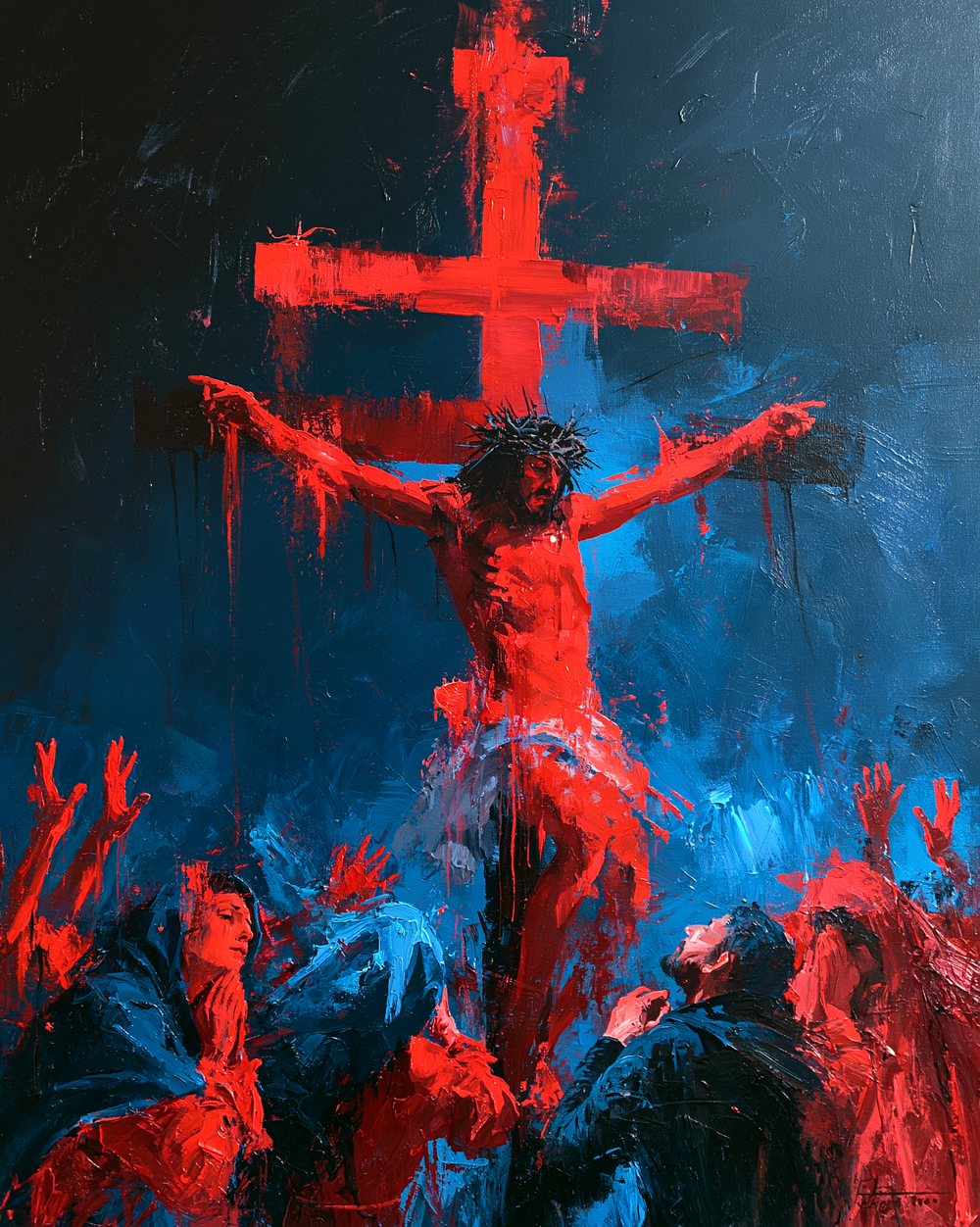 The Crucifixion - Expressionist · Portrait n° 22 - Christian art