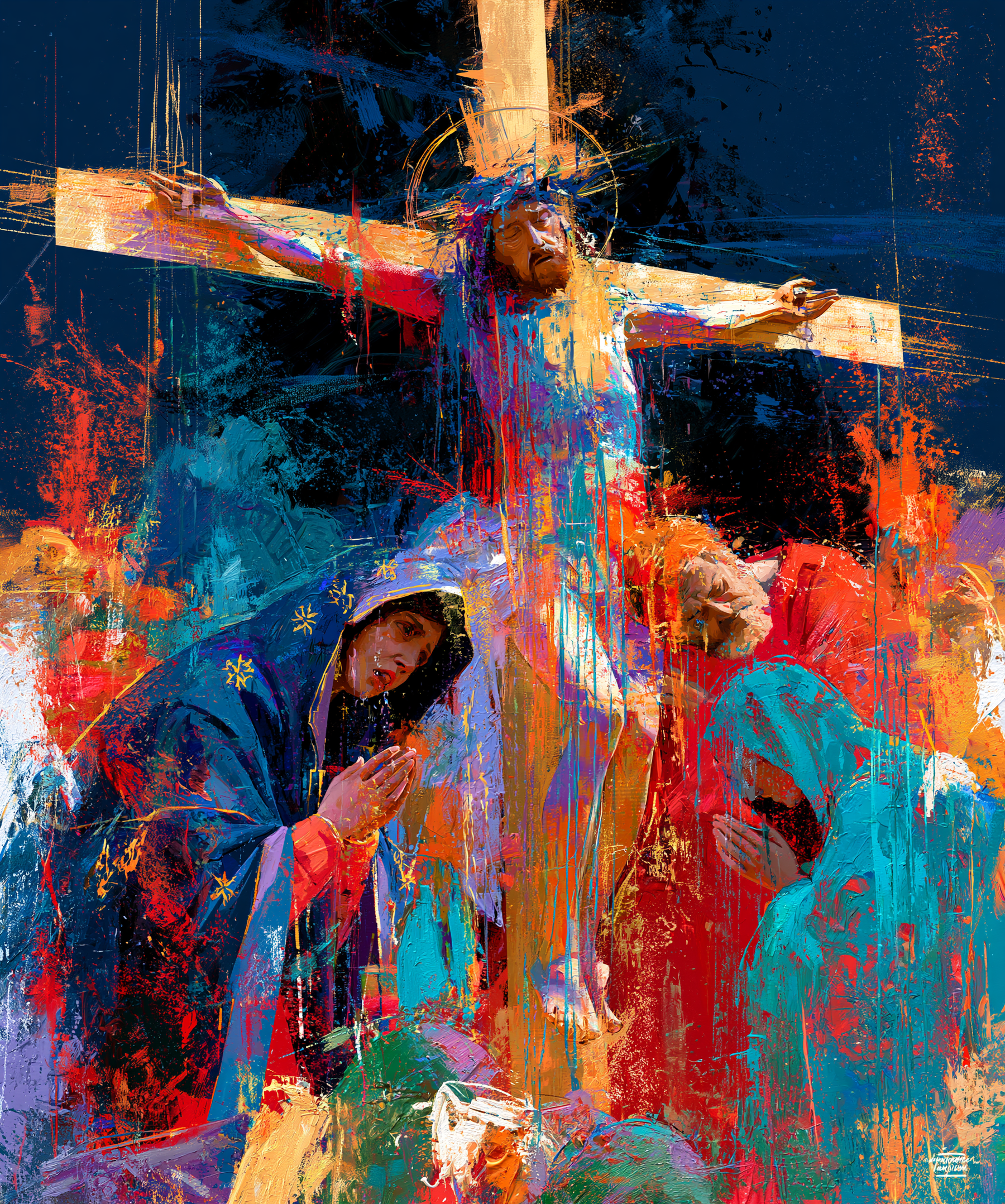 La Crucifixion — Expressionniste · Portrait n° 25 — aperçu de la finition sélectionnée