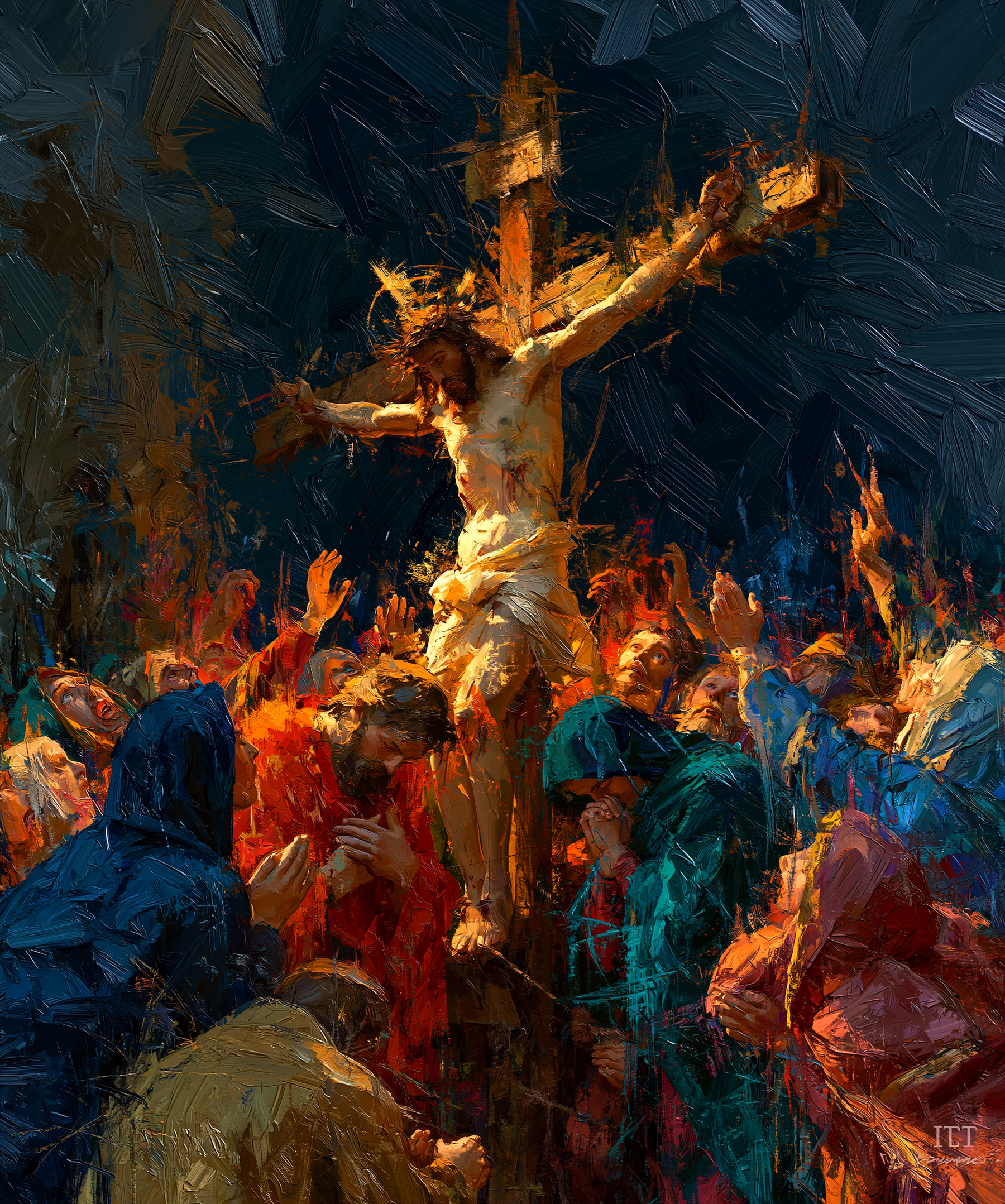 La Crucifixion — Expressionniste · Portrait n° 26 — aperçu de la finition sélectionnée