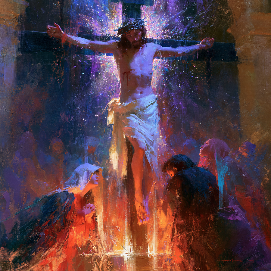 La Crucifixion — Impressionniste · Carré n° 6