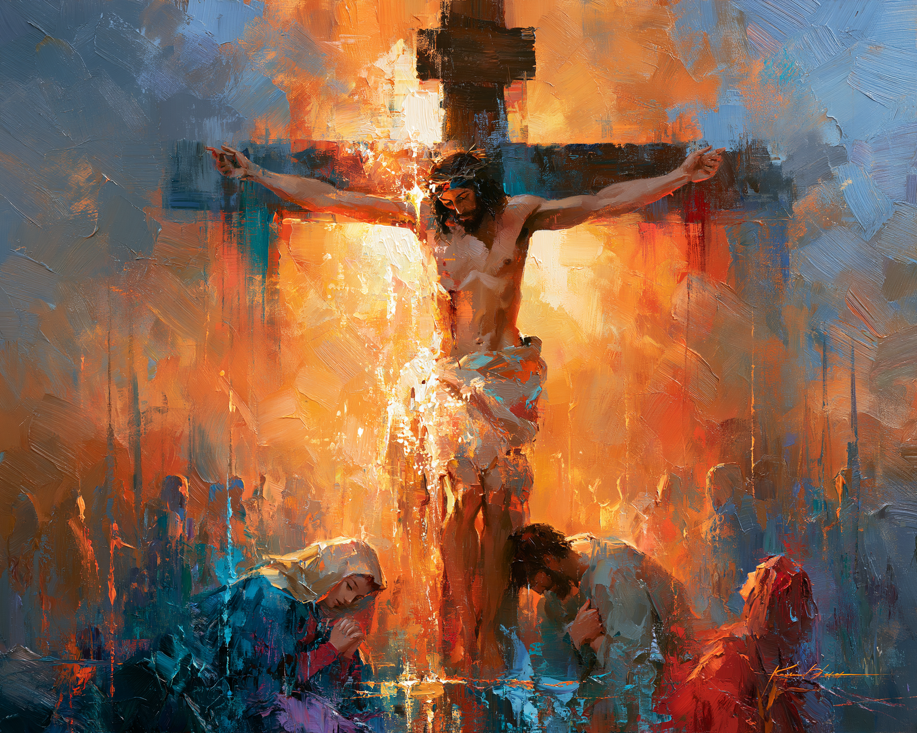 La Crucifixion — Impressionniste · Paysage n° 4 — aperçu de la finition sélectionnée
