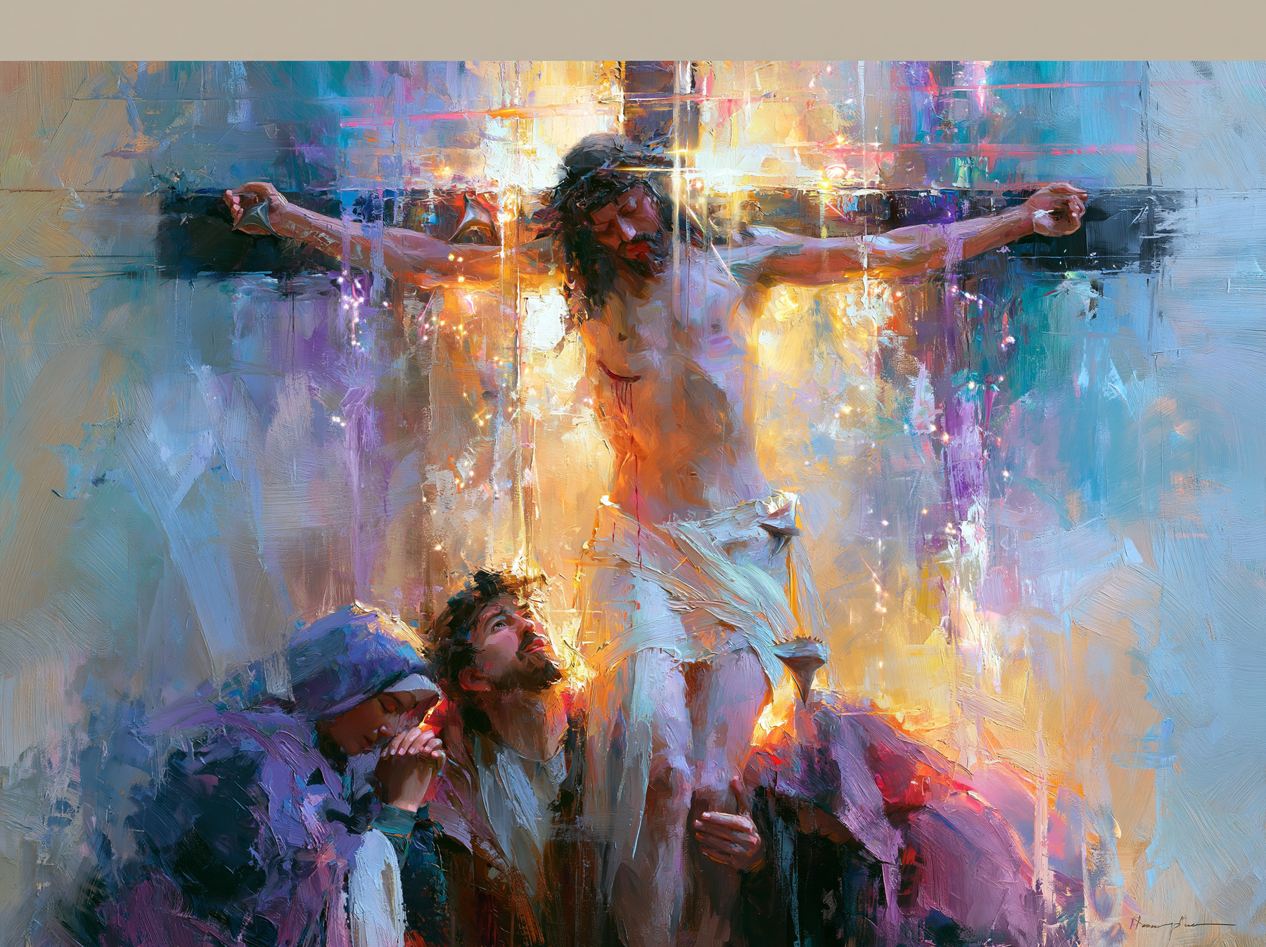 La Crucifixion — Impressionniste · Paysage n° 7 — aperçu de la finition sélectionnée