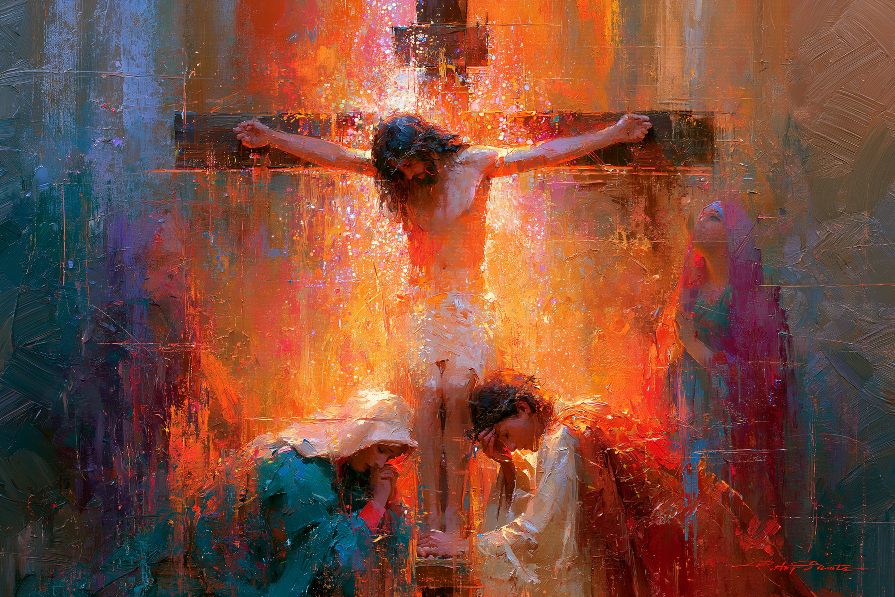 La Crucifixion — Impressionniste · Paysage n° 10 — aperçu de la finition sélectionnée