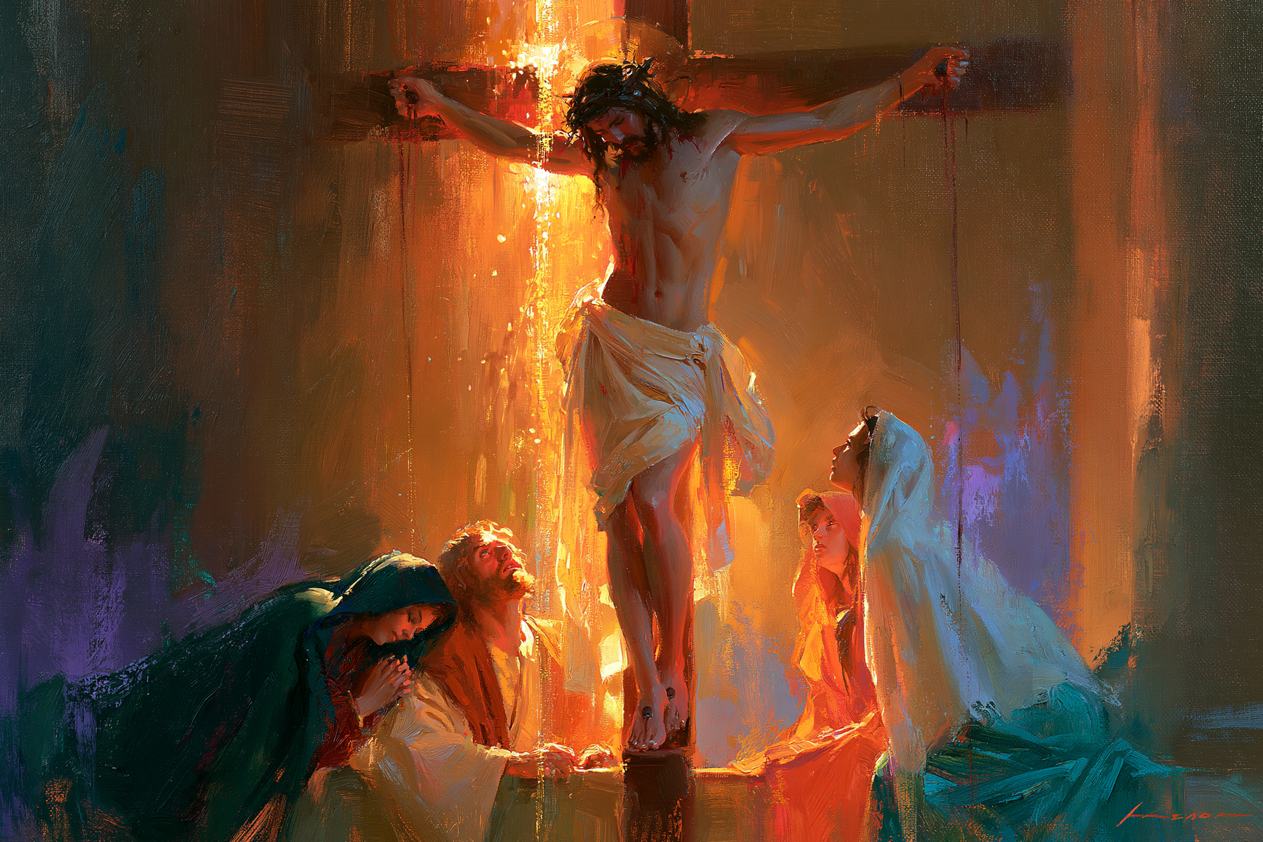 La Crucifixion — Impressionniste · Paysage n° 11 — aperçu de la finition sélectionnée