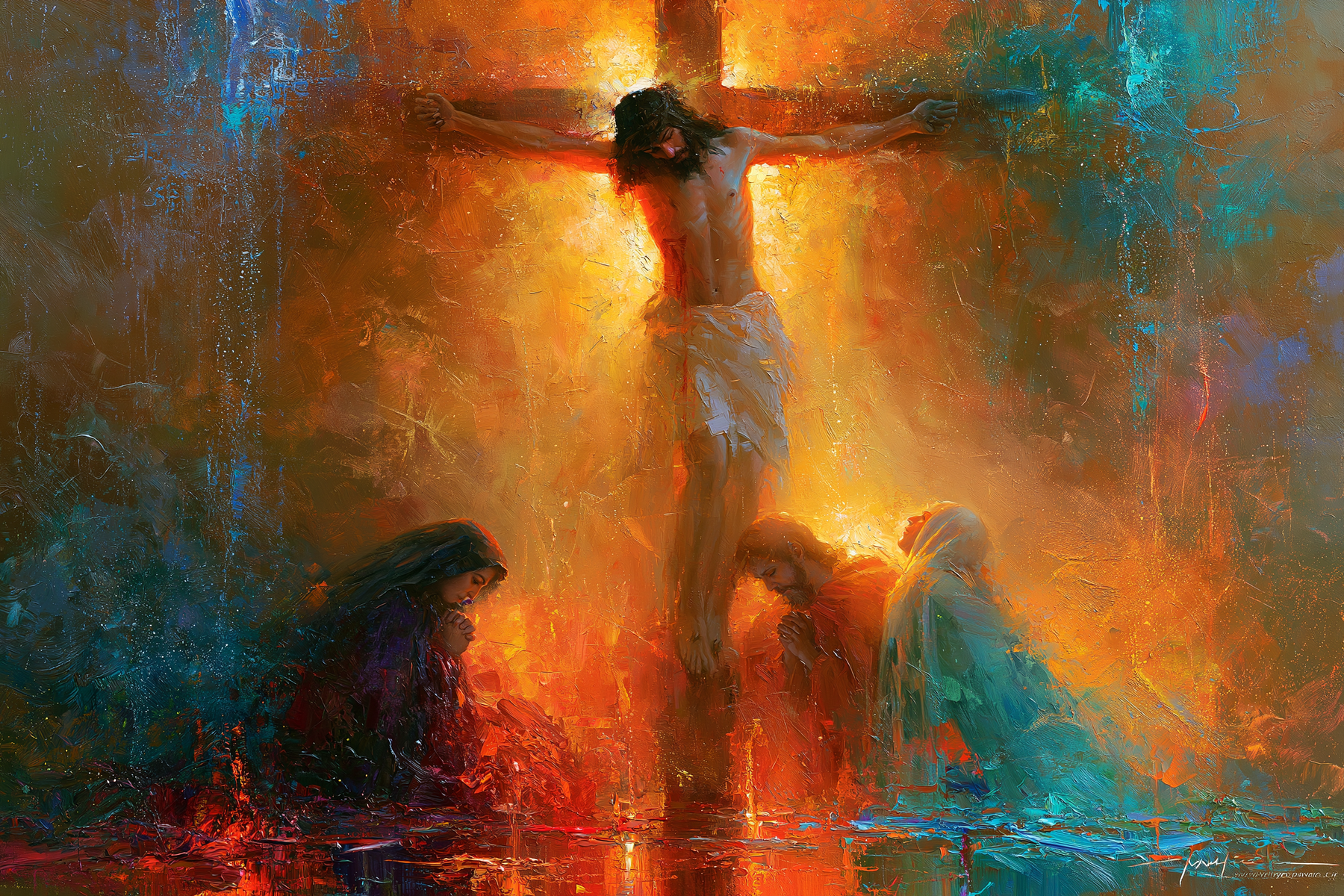 La Crucifixion — Impressionniste · Paysage n° 12 — aperçu de la finition sélectionnée