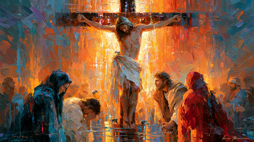 The Crucifixion - Impressionist · Landscape n° 14 - Christian art
