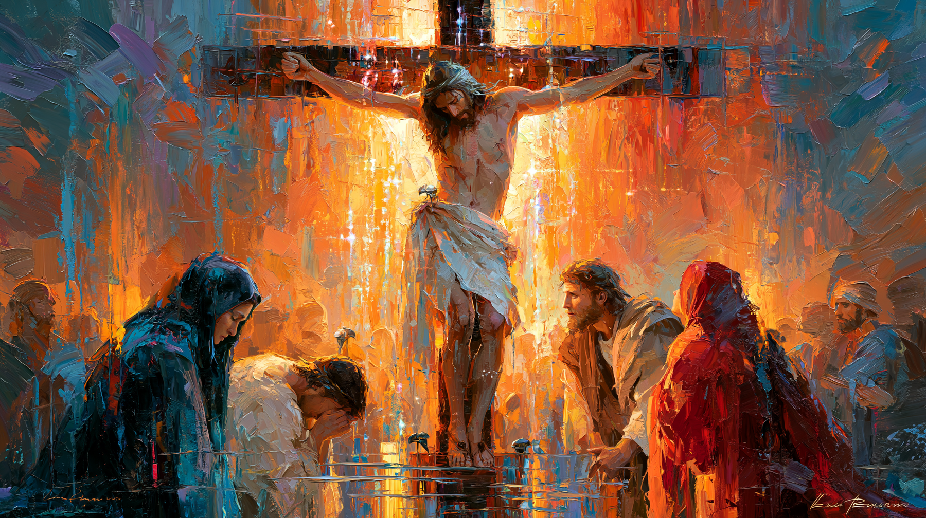 La Crucifixion — Impressionniste · Paysage n° 14 — aperçu de la finition sélectionnée