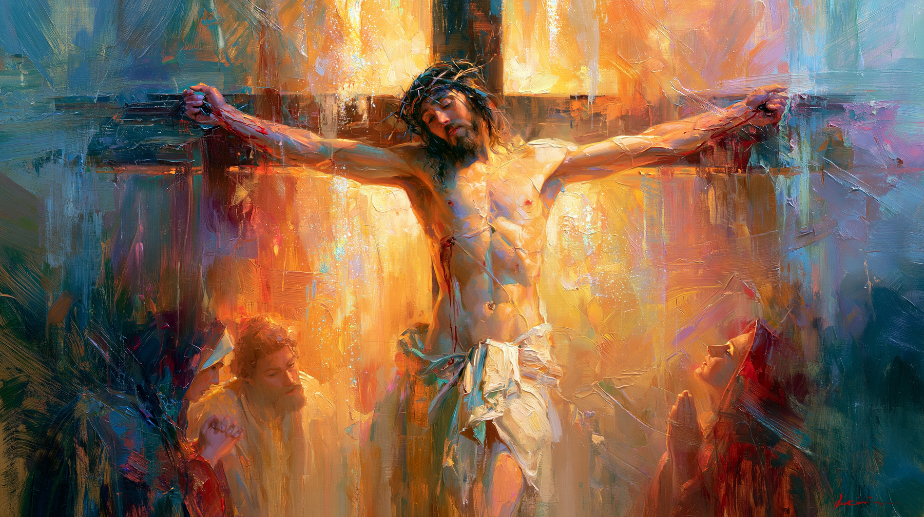 La Crucifixion — Impressionniste · Paysage n° 15 — aperçu de la finition sélectionnée