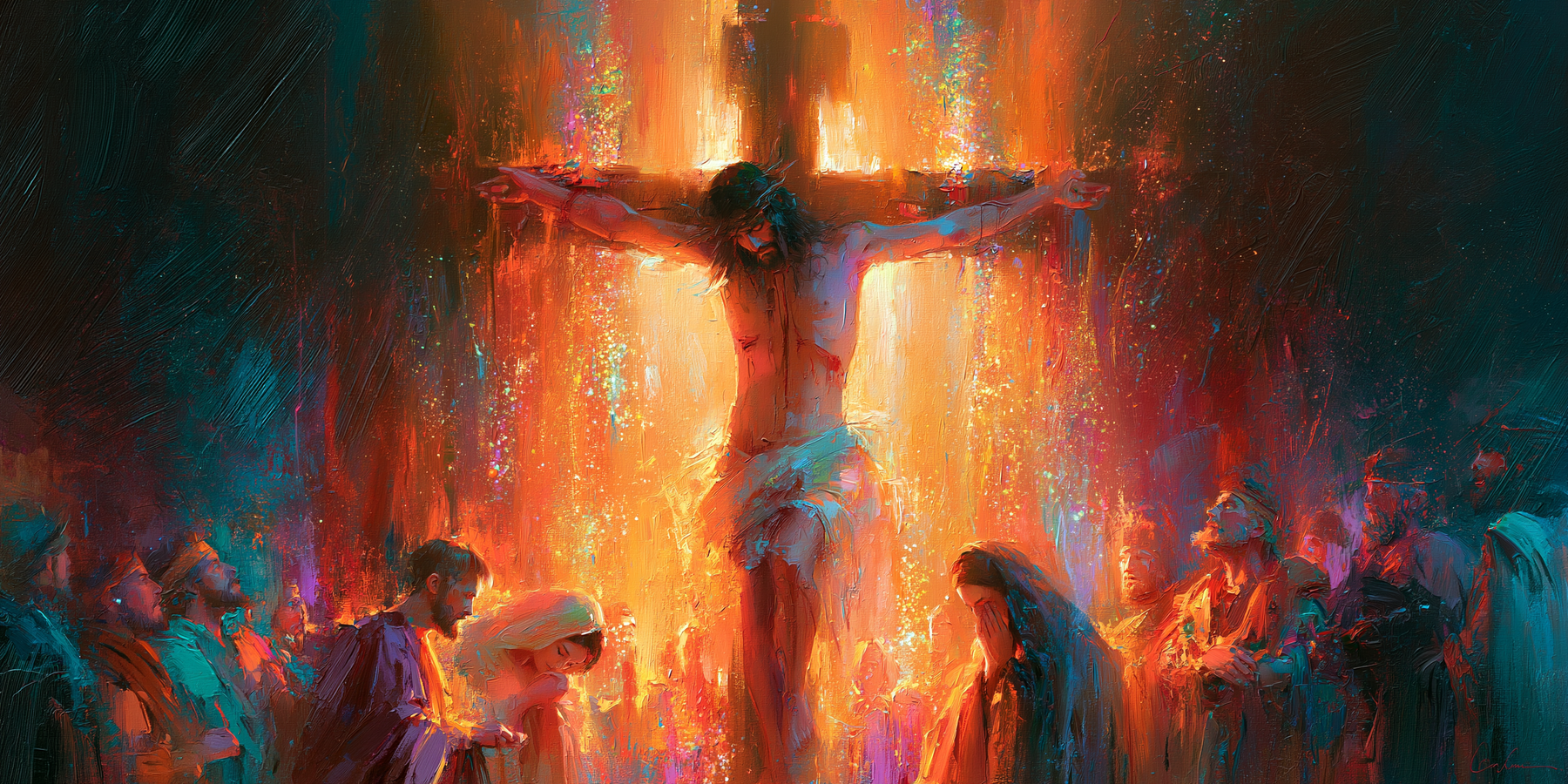 La Crucifixion — Impressionniste · Paysage n° 19 — aperçu de la finition sélectionnée