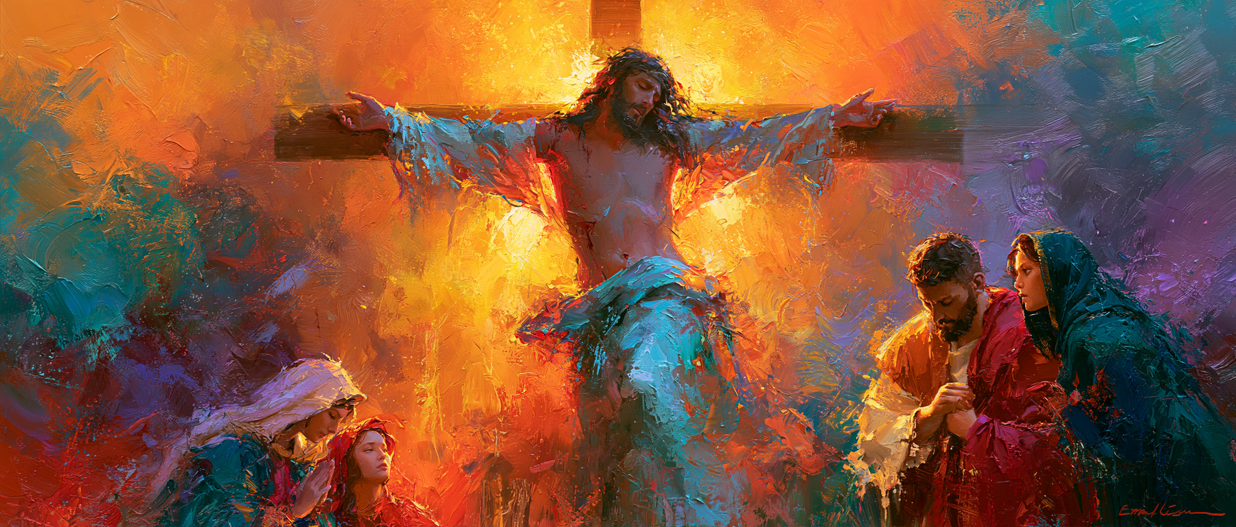 La Crucifixion — Impressionniste · Paysage n° 20 — aperçu de la finition sélectionnée