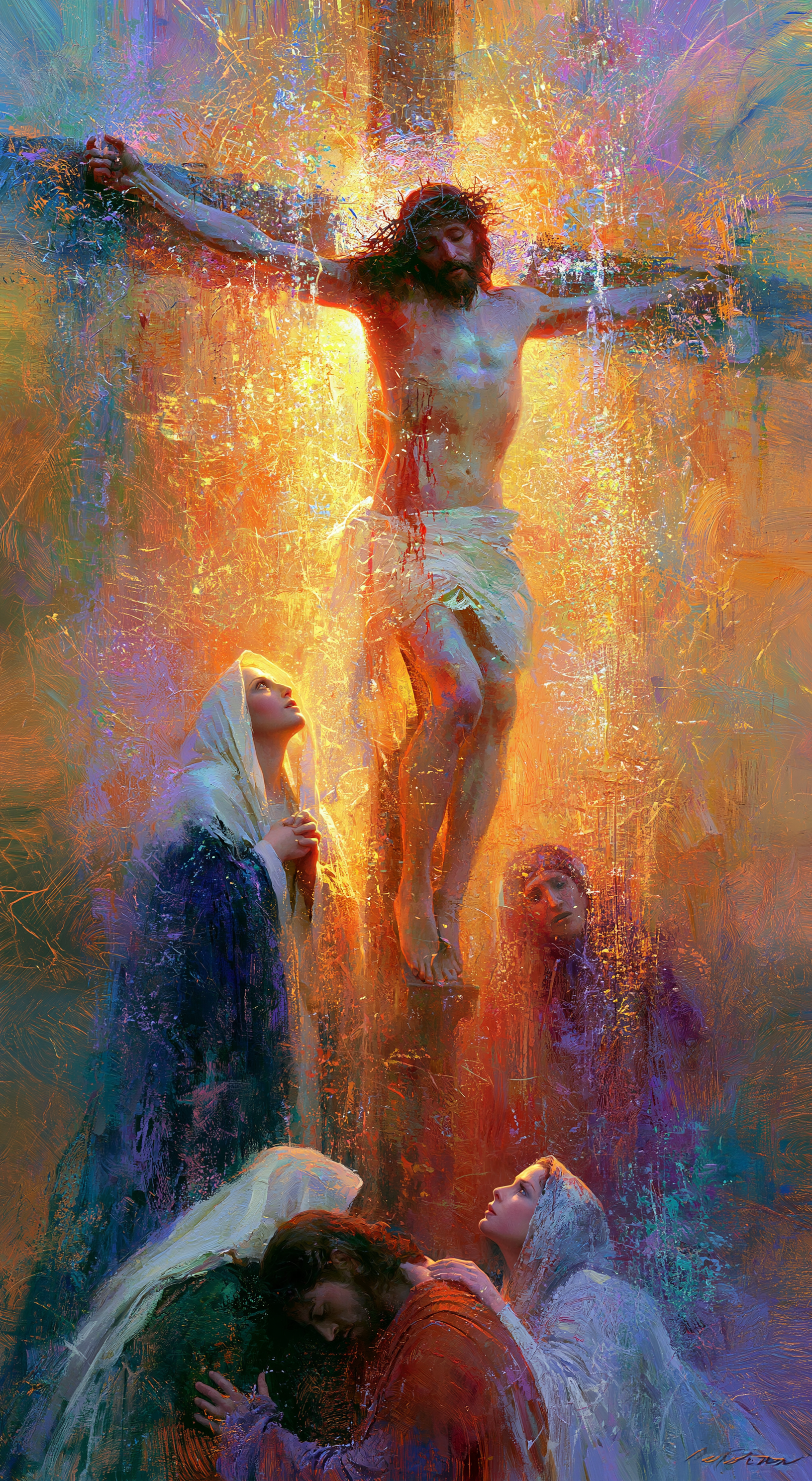 La Crucifixion — Impressionniste · Portrait n° 7 — aperçu de la finition sélectionnée