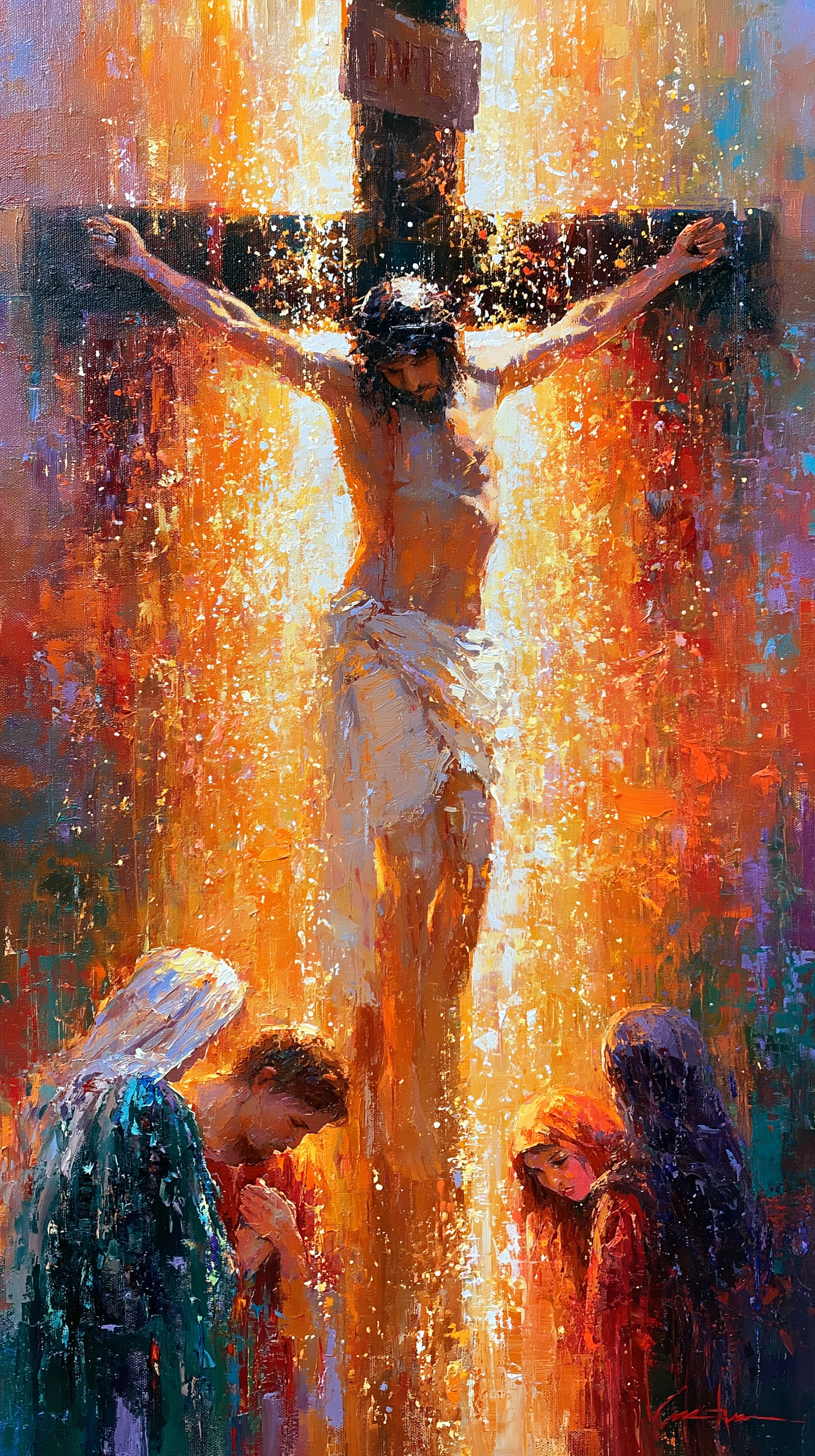 La Crucifixion — Impressionniste · Portrait n° 8 — aperçu de la finition sélectionnée