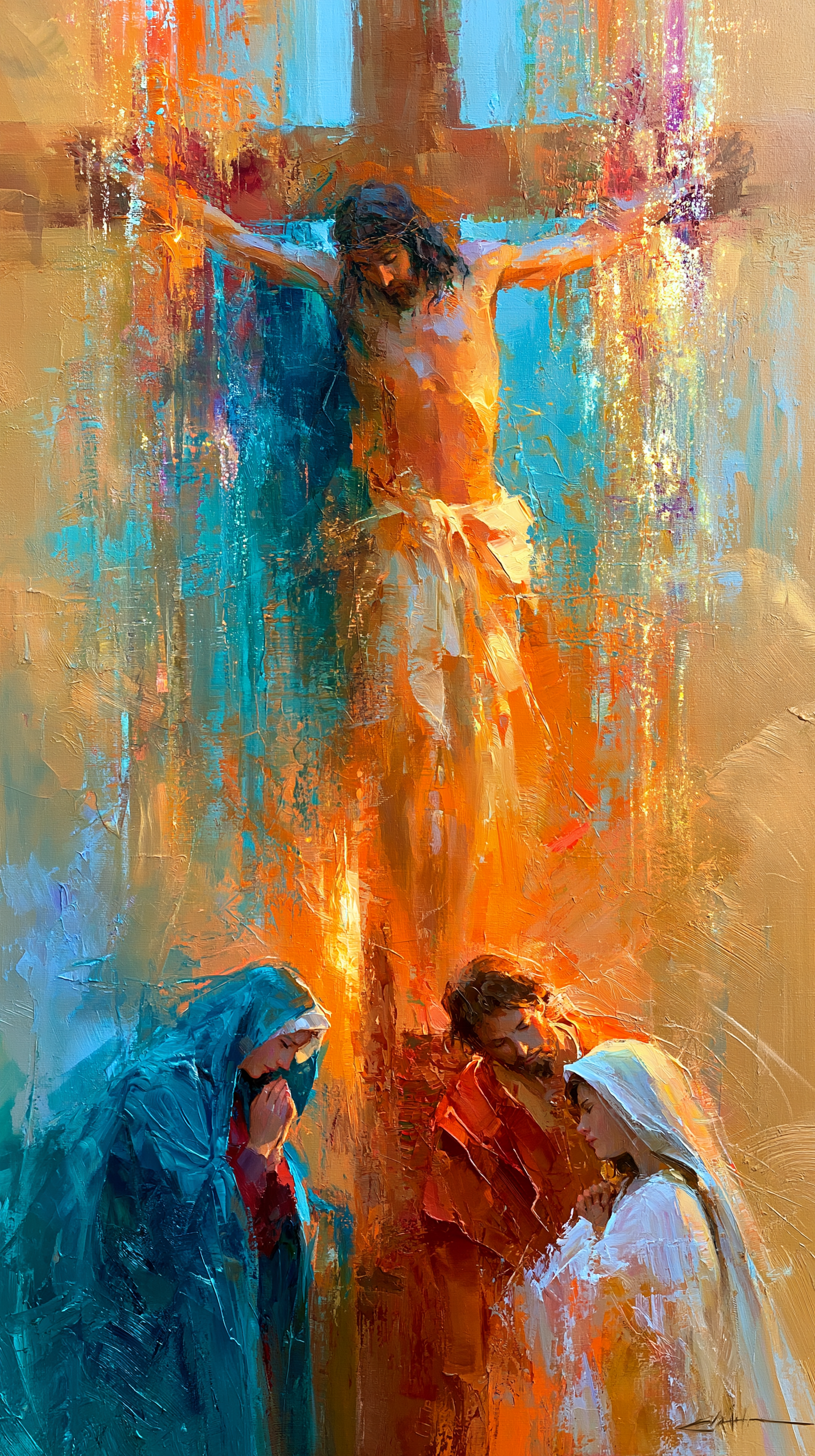 La Crucifixion — Impressionniste · Portrait n° 11 — aperçu de la finition sélectionnée
