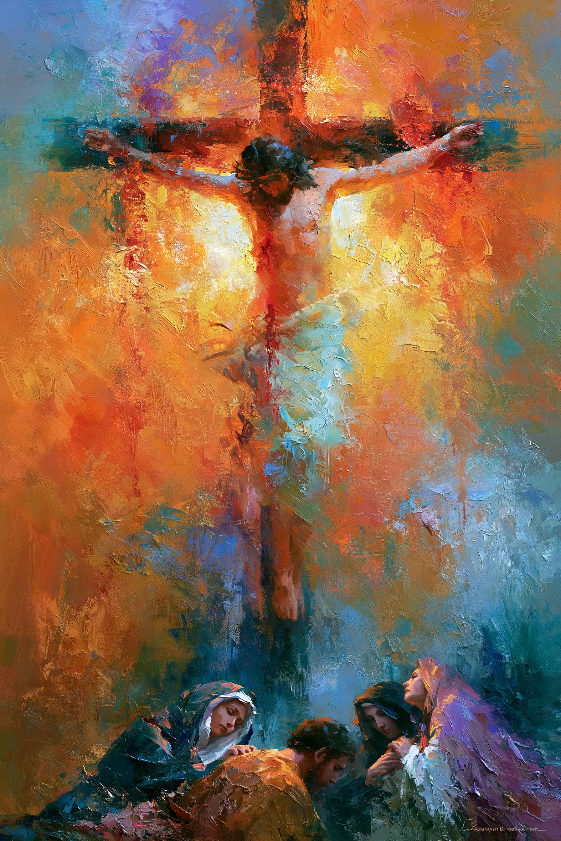 La Crucifixion — Impressionniste · Portrait n° 12 — aperçu de la finition sélectionnée