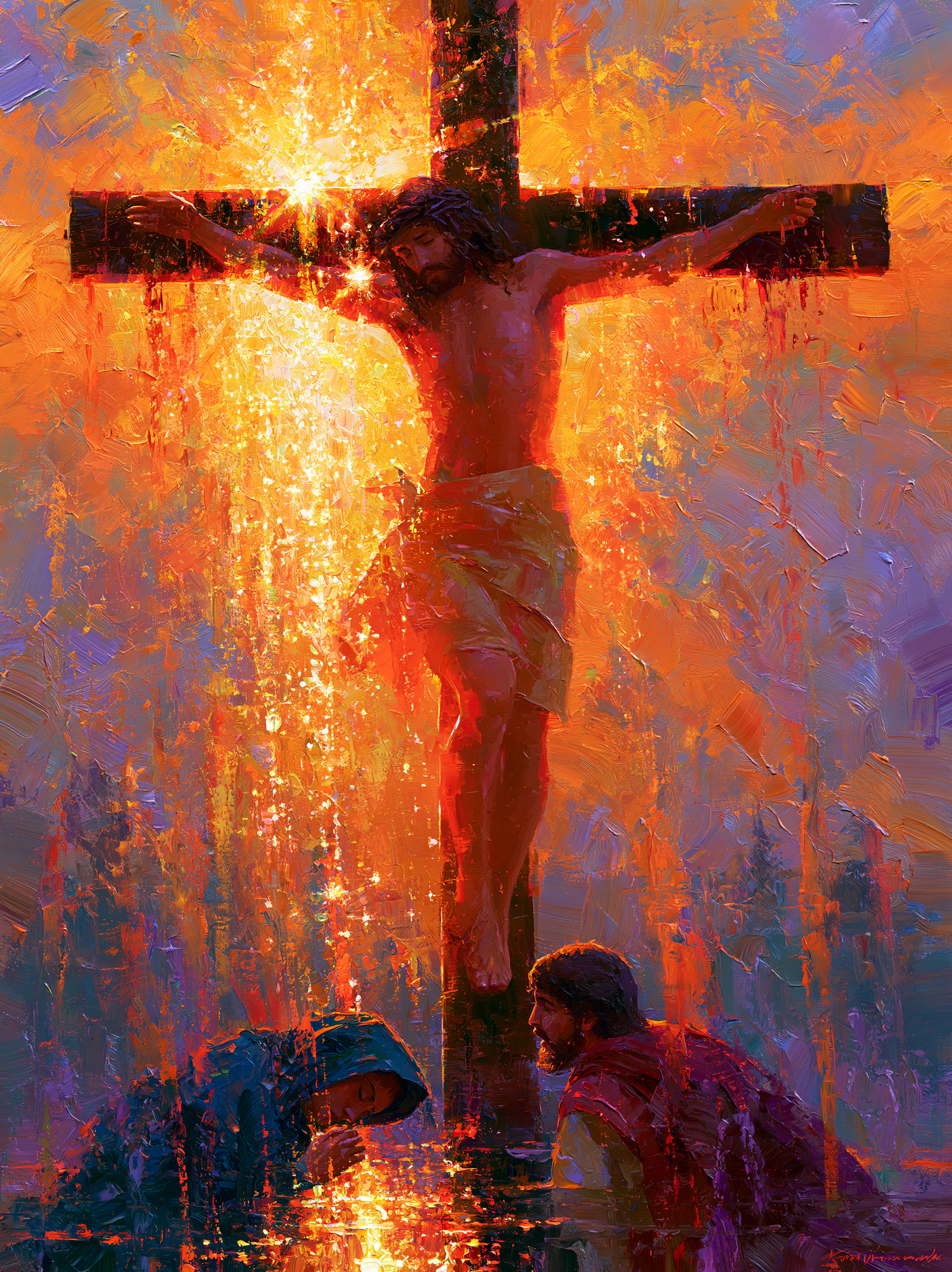 La Crucifixion — Impressionniste · Portrait n° 15 — aperçu de la finition sélectionnée