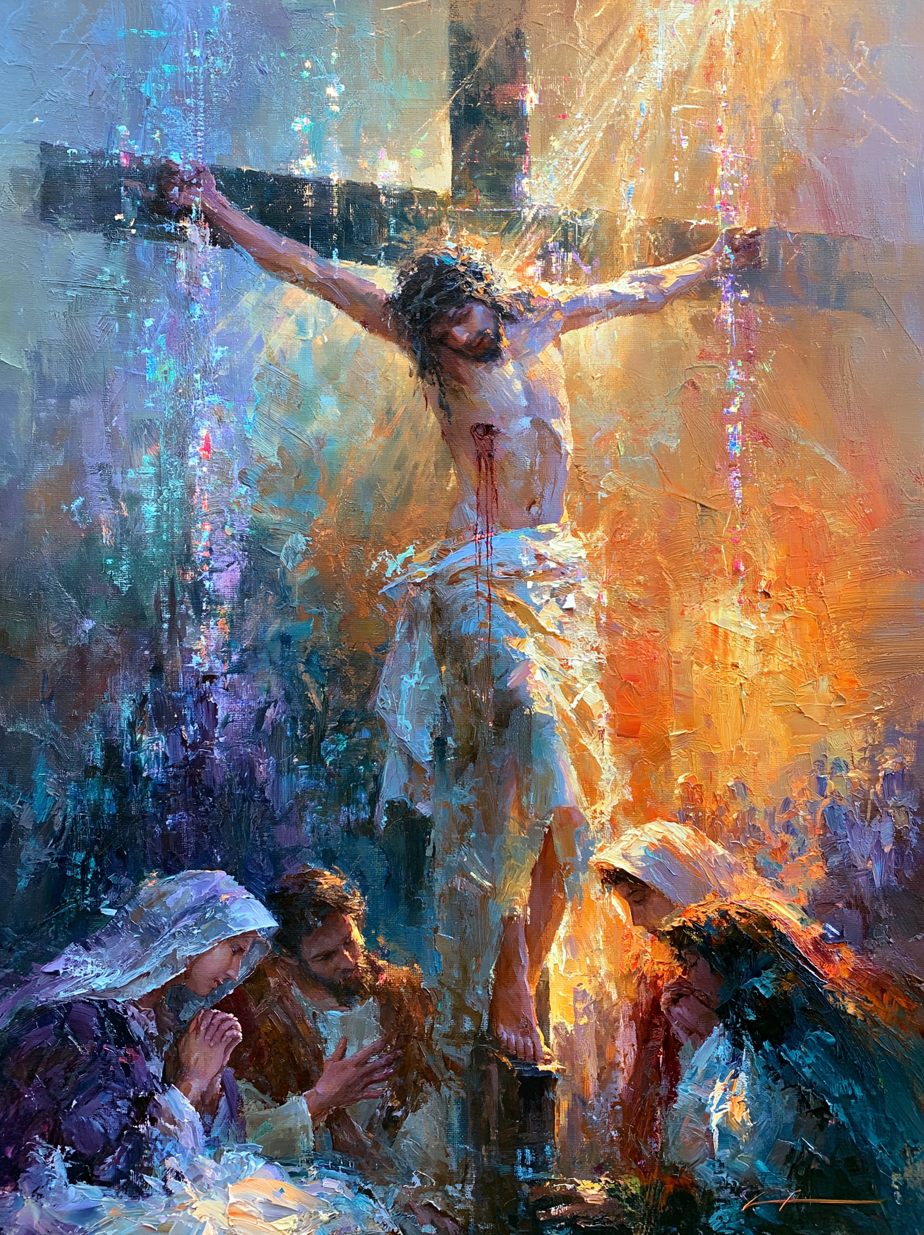La Crucifixion — Impressionniste · Portrait n° 16 — aperçu de la finition sélectionnée