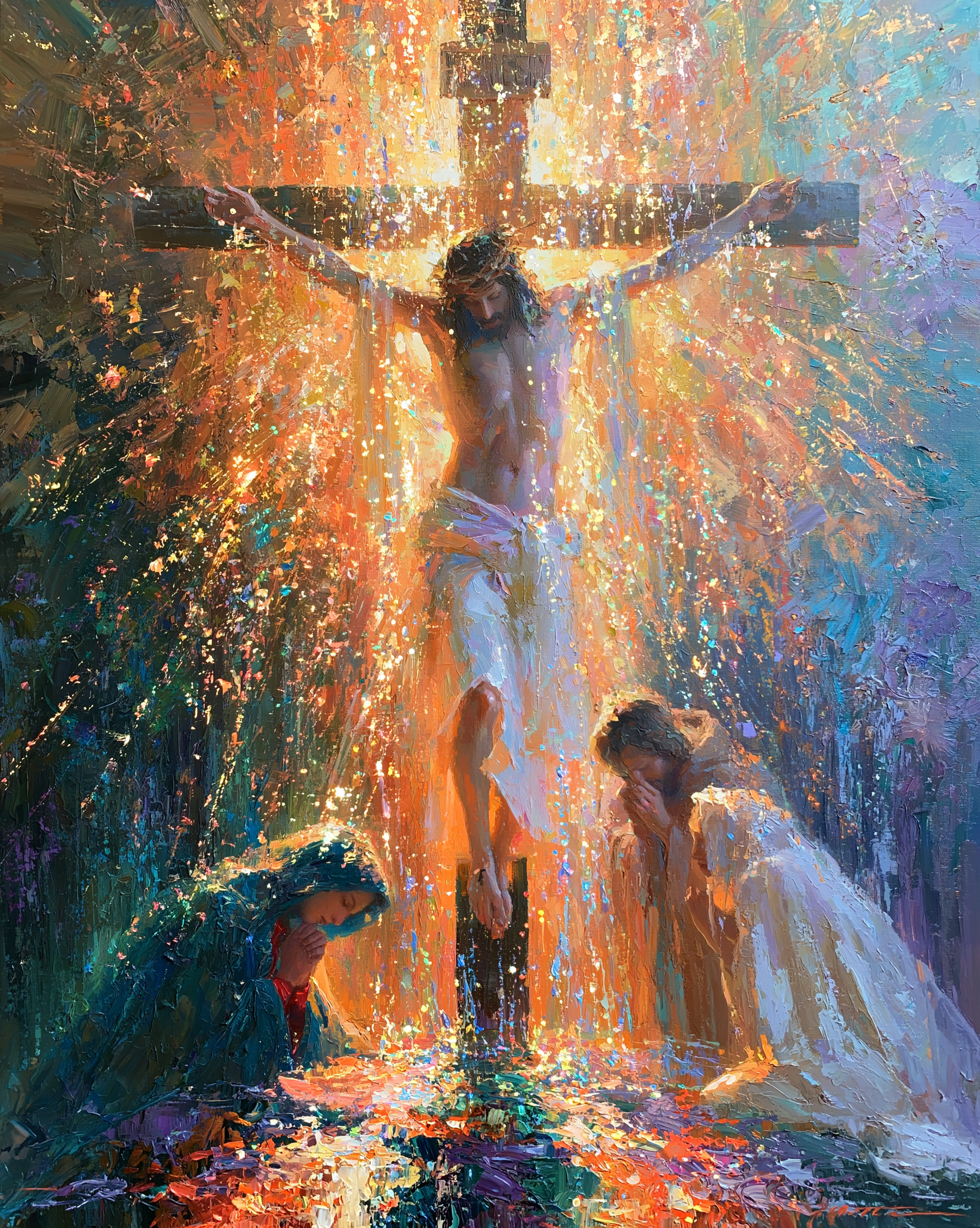 La Crucifixion — Impressionniste · Portrait n° 18 — aperçu de la finition sélectionnée
