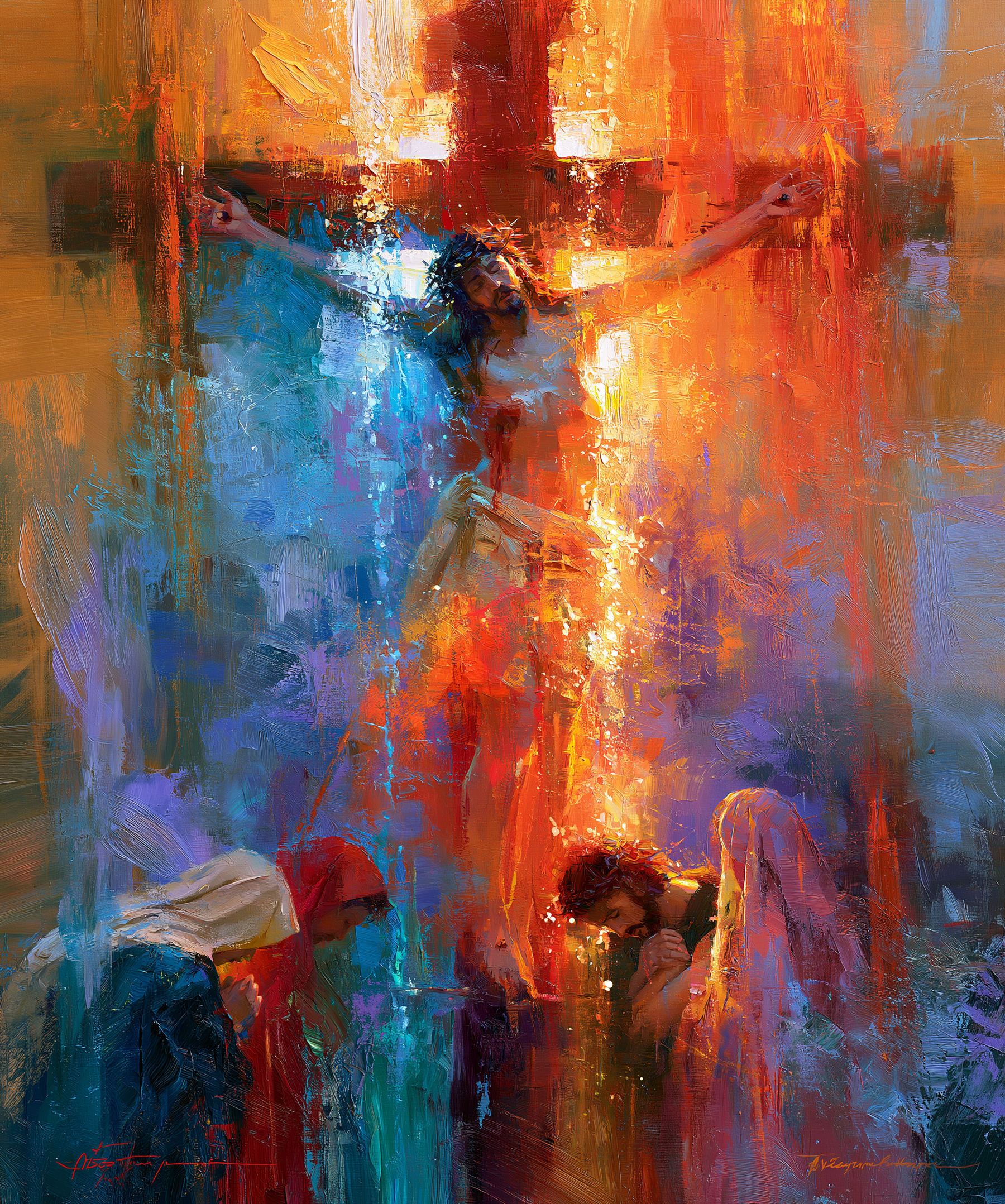 La Crucifixion — Impressionniste · Portrait n° 22 — aperçu de la finition sélectionnée