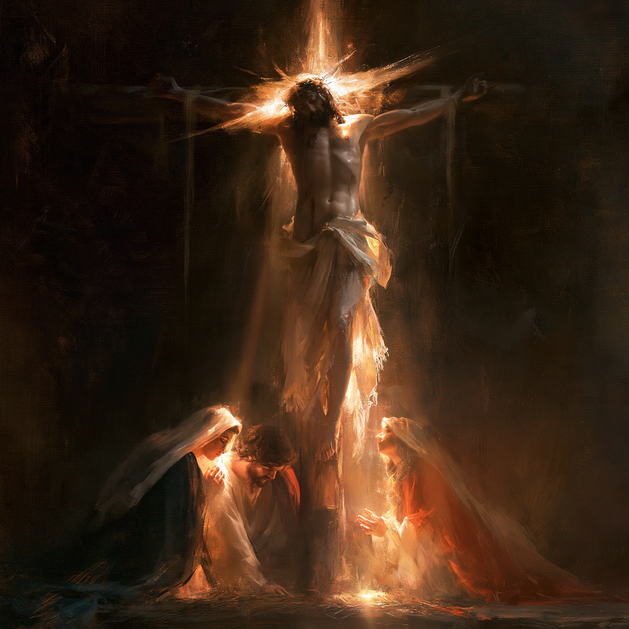La Crucifixion — Lumière divine · Carré n° 2
