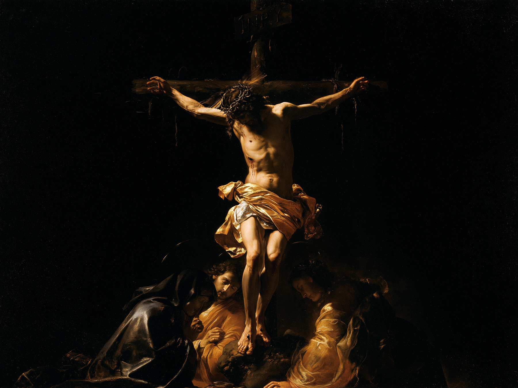 La Crucifixion — Noir et or · Paysage n° 3 — aperçu de la finition sélectionnée