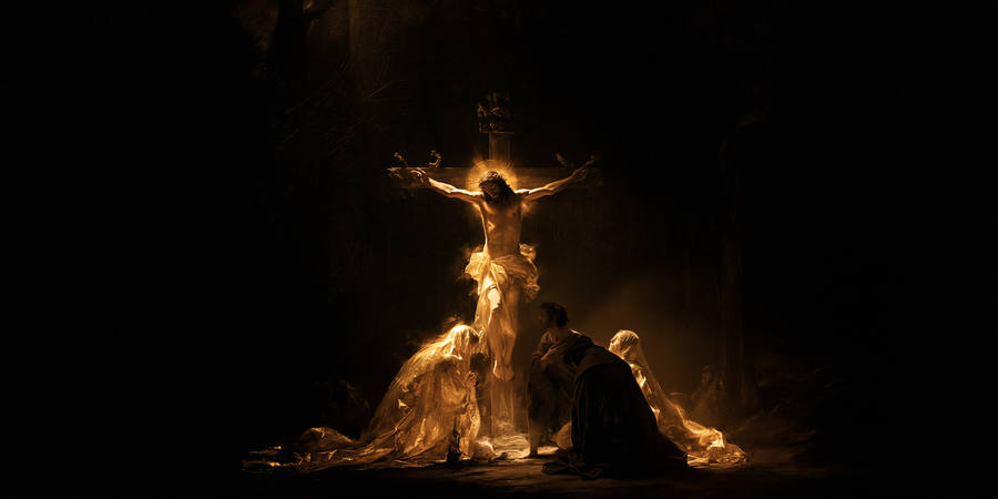 La Crucifixion — Noir et or · Paysage n° 10