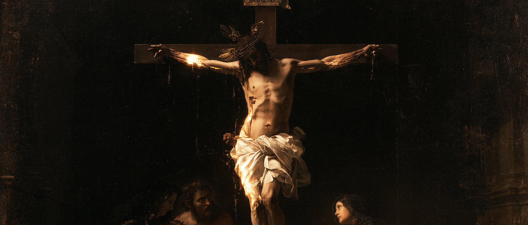 La Crucifixion — Noir et or · Paysage n° 11 — aperçu de la finition sélectionnée