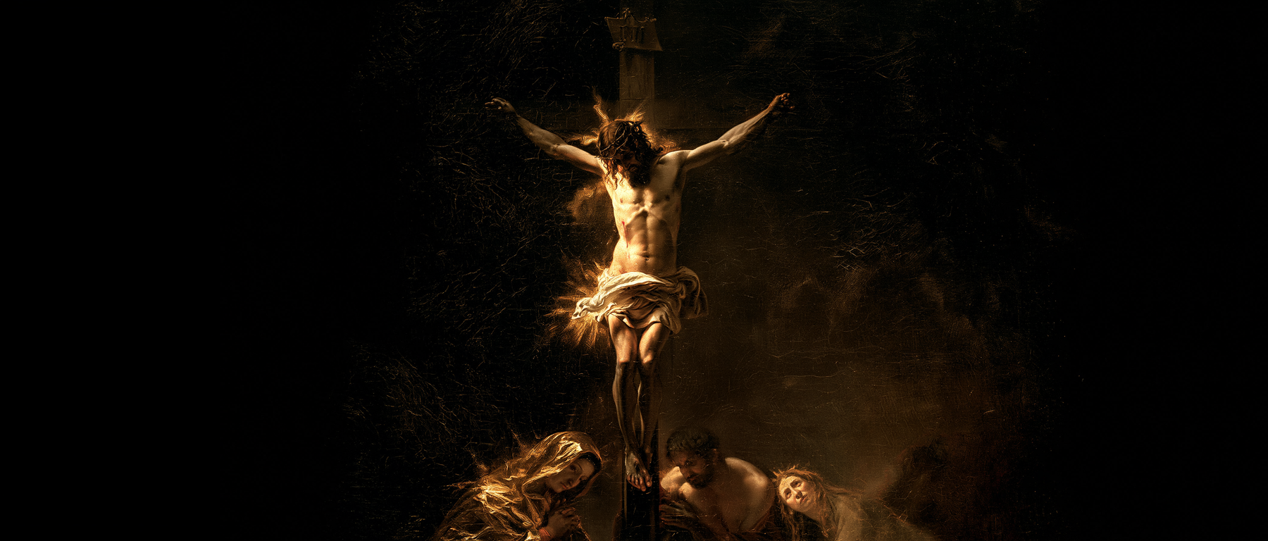 La Crucifixion — Noir et or · Paysage n° 12 — aperçu de la finition sélectionnée