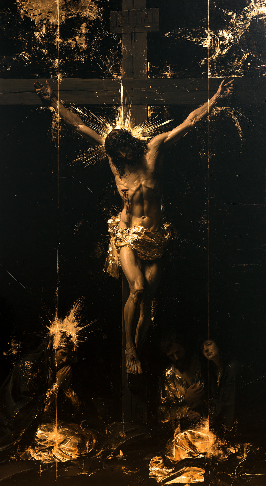 La Crucifixion — Noir et or · Portrait n° 5
